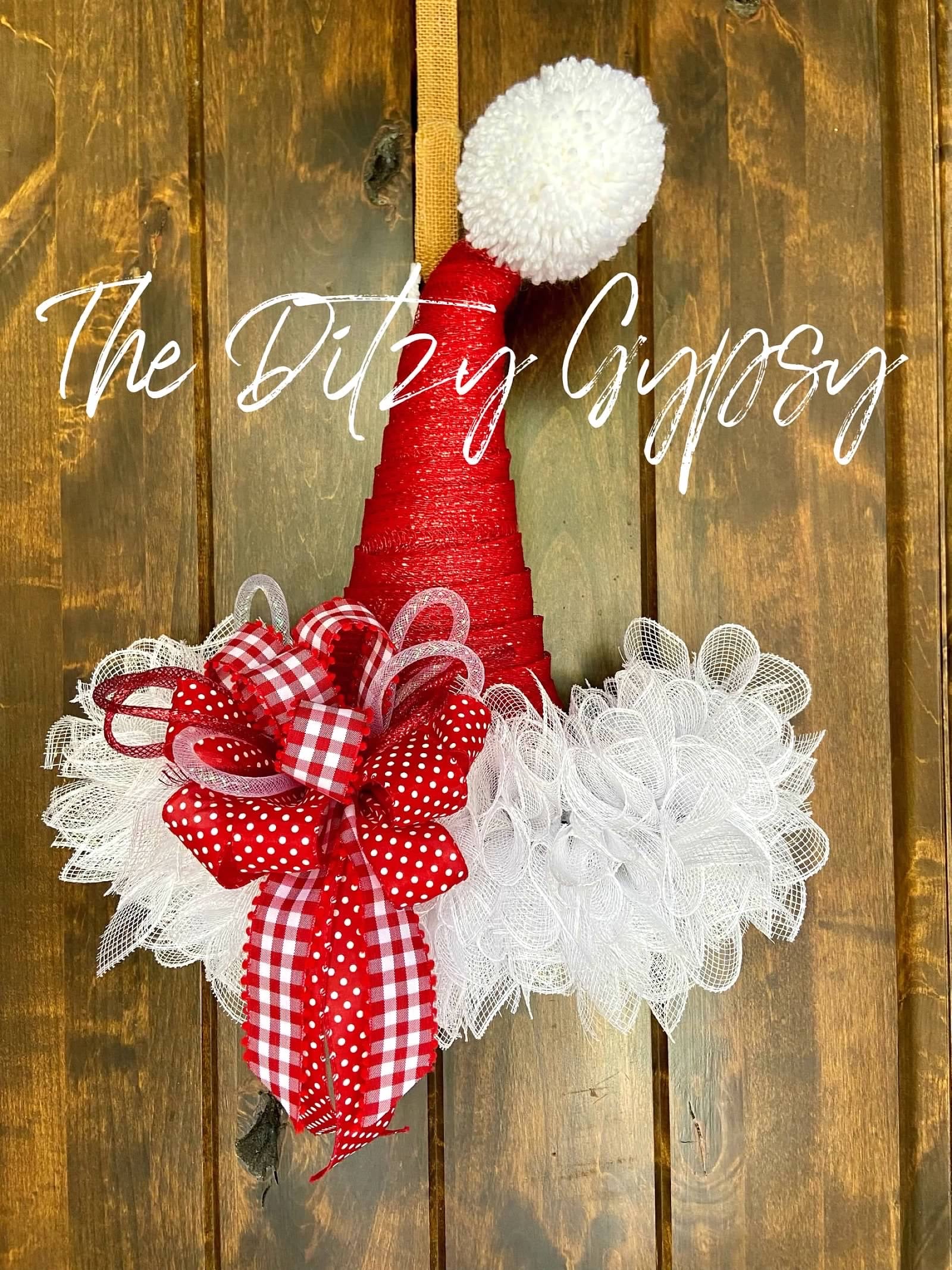 Whimsical Santa Hat Wreath