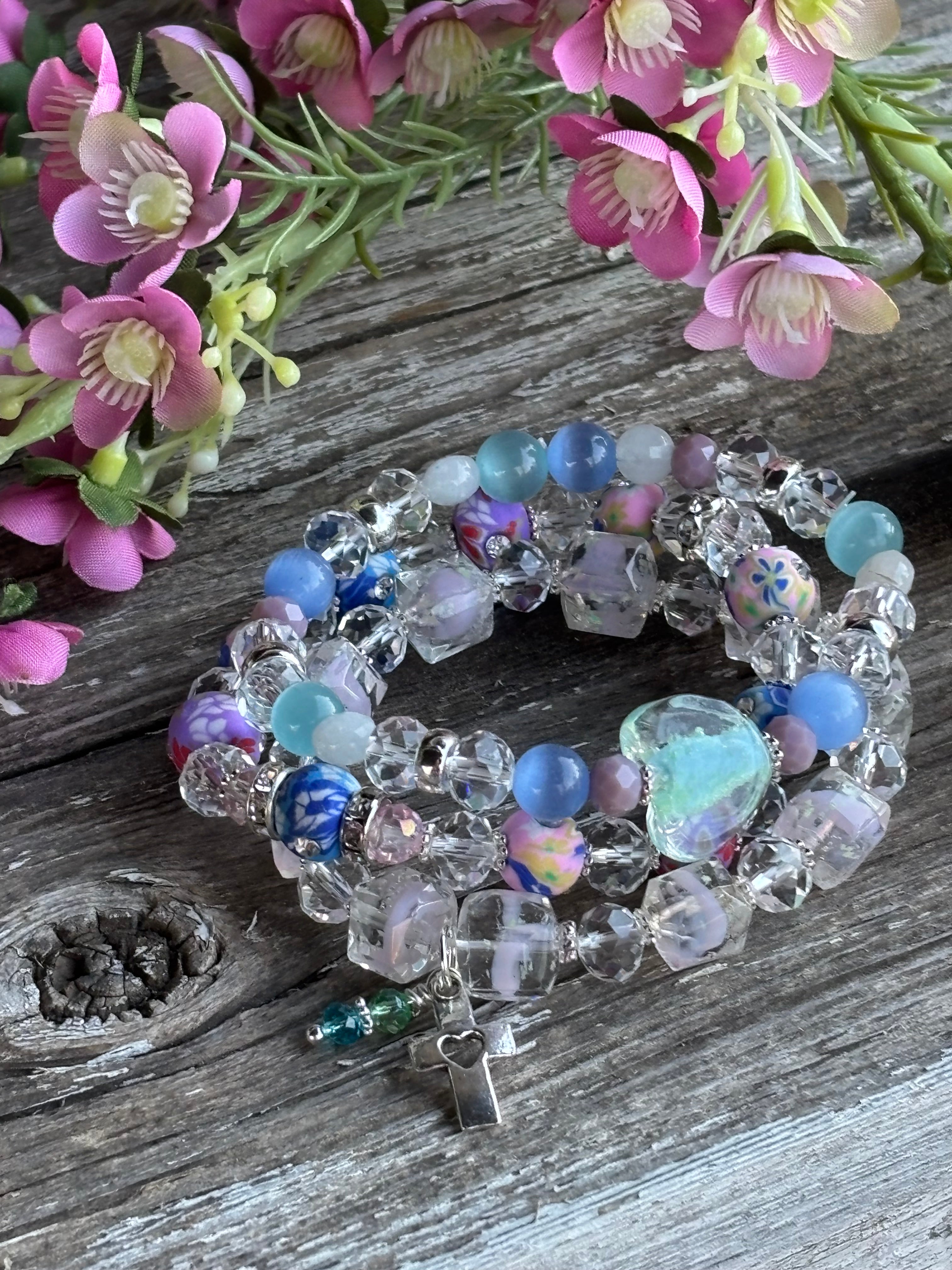 Winter Dreams Glass Bracelet Trio