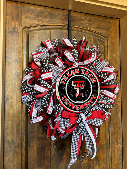 Texas Tech Ribbon Wreath