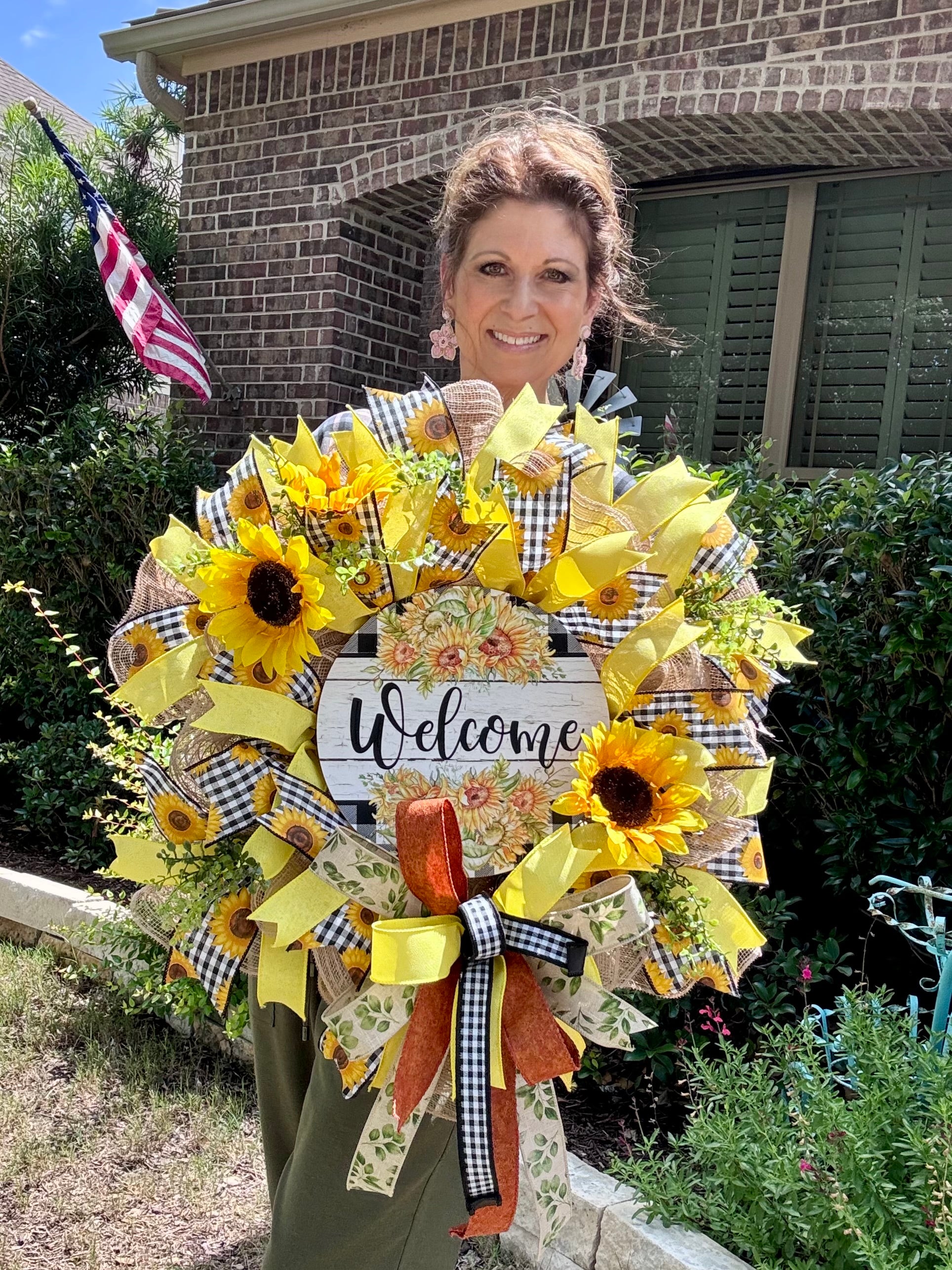 Made to Order 23” Sunflower Wreath