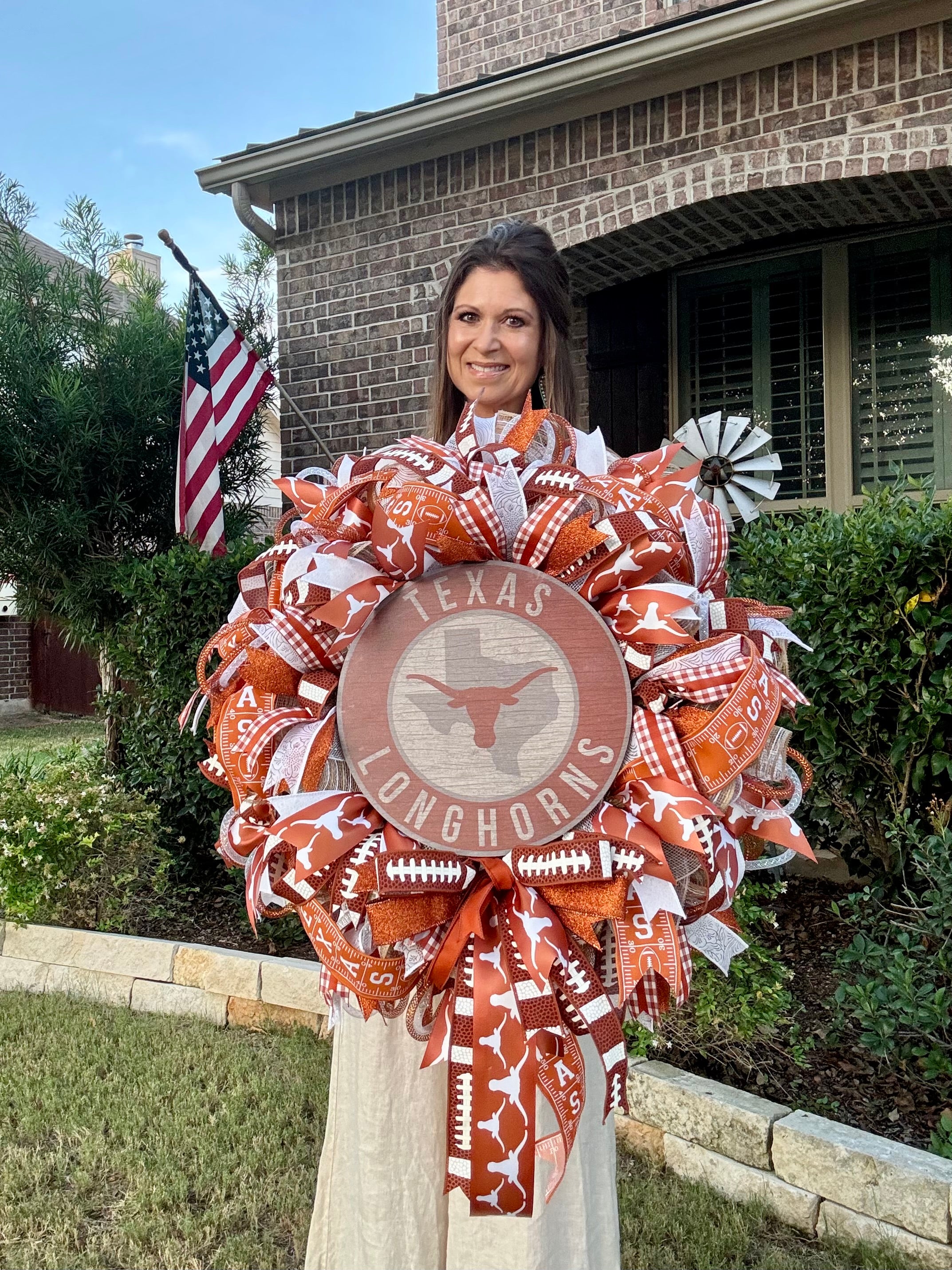 Made to Order Texas Ribbon Wreath