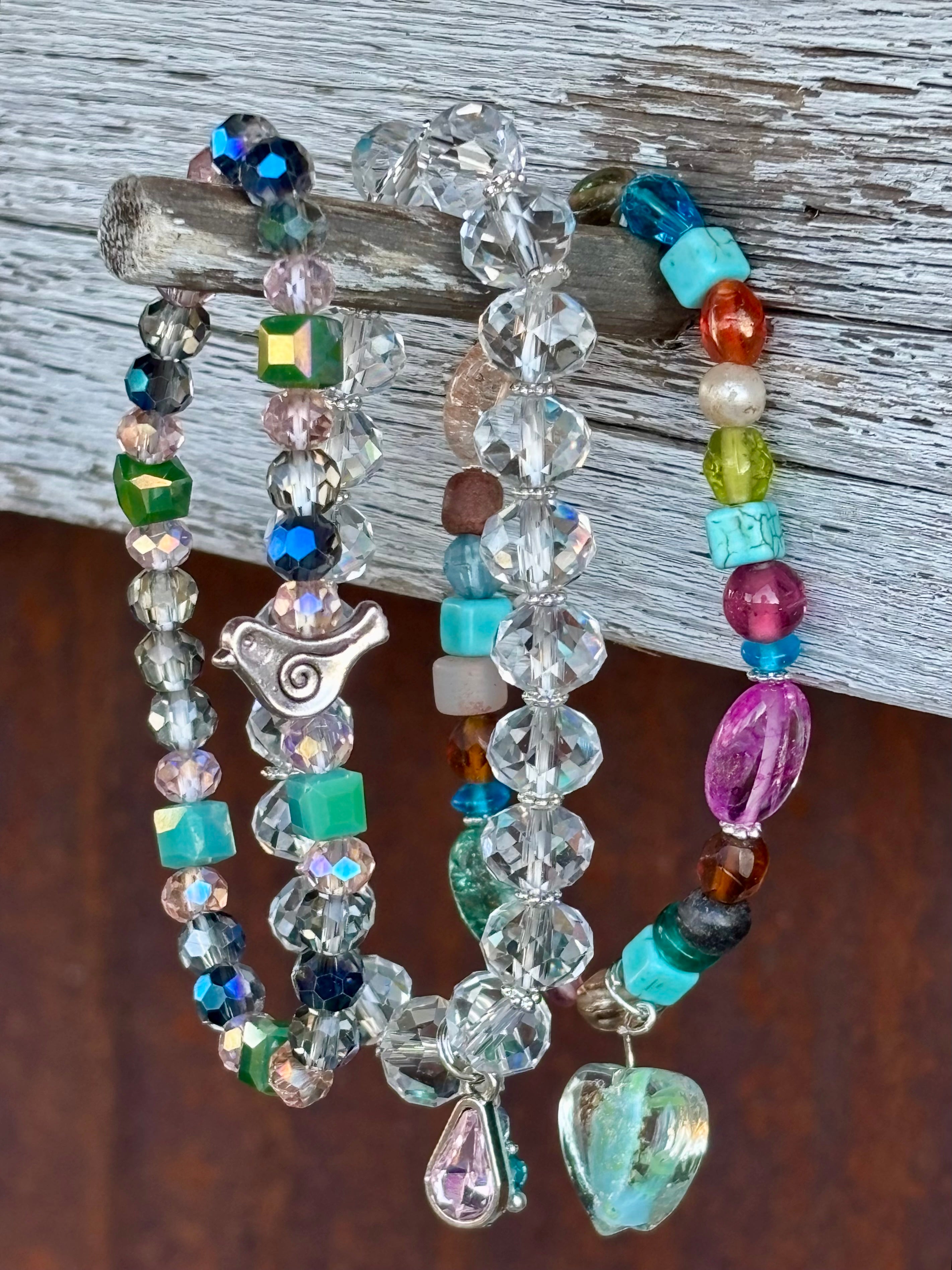 Color Splash Glass Bracelet Set