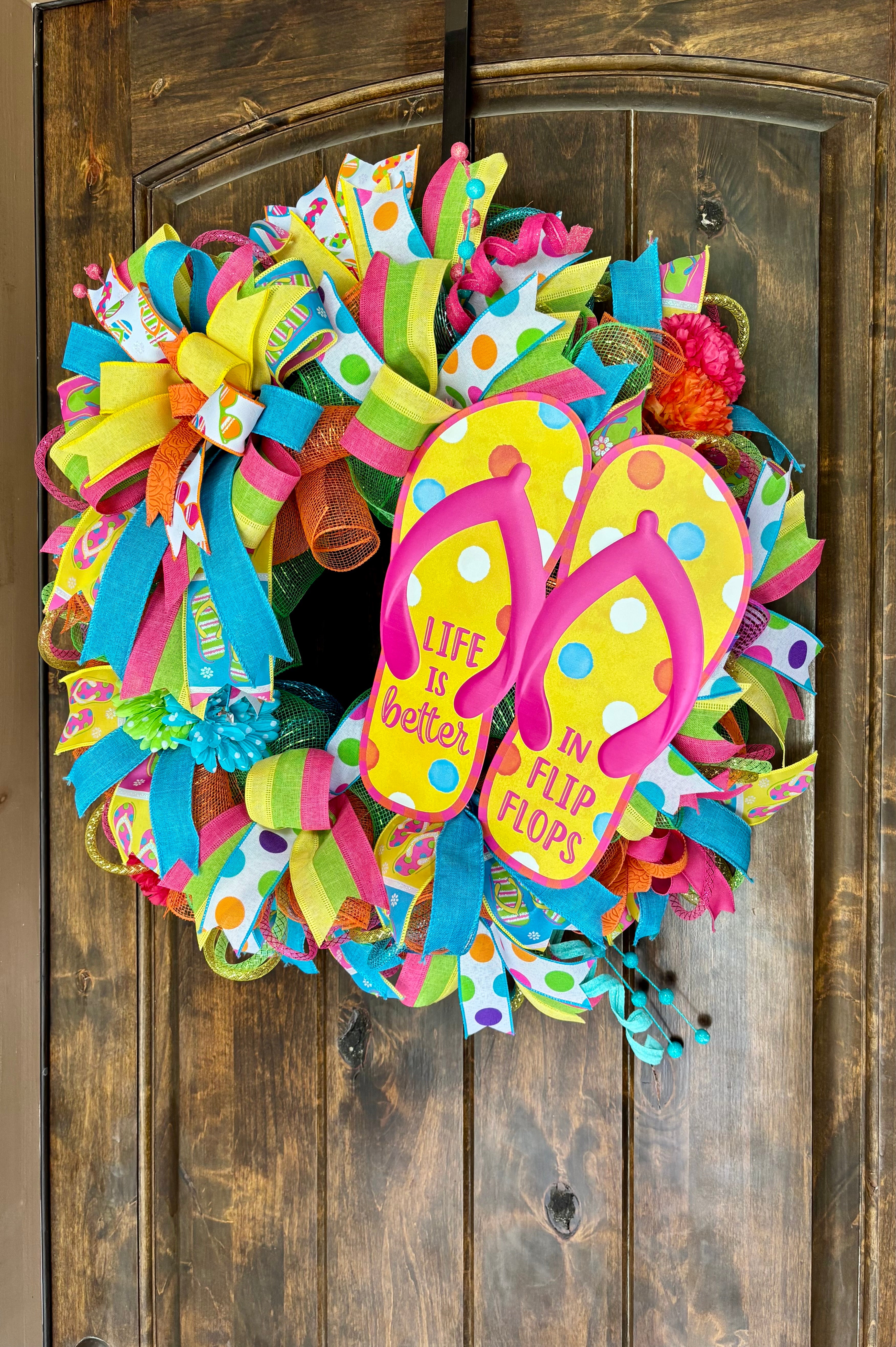 Made to Order Summer Theme Ribbon Wreath