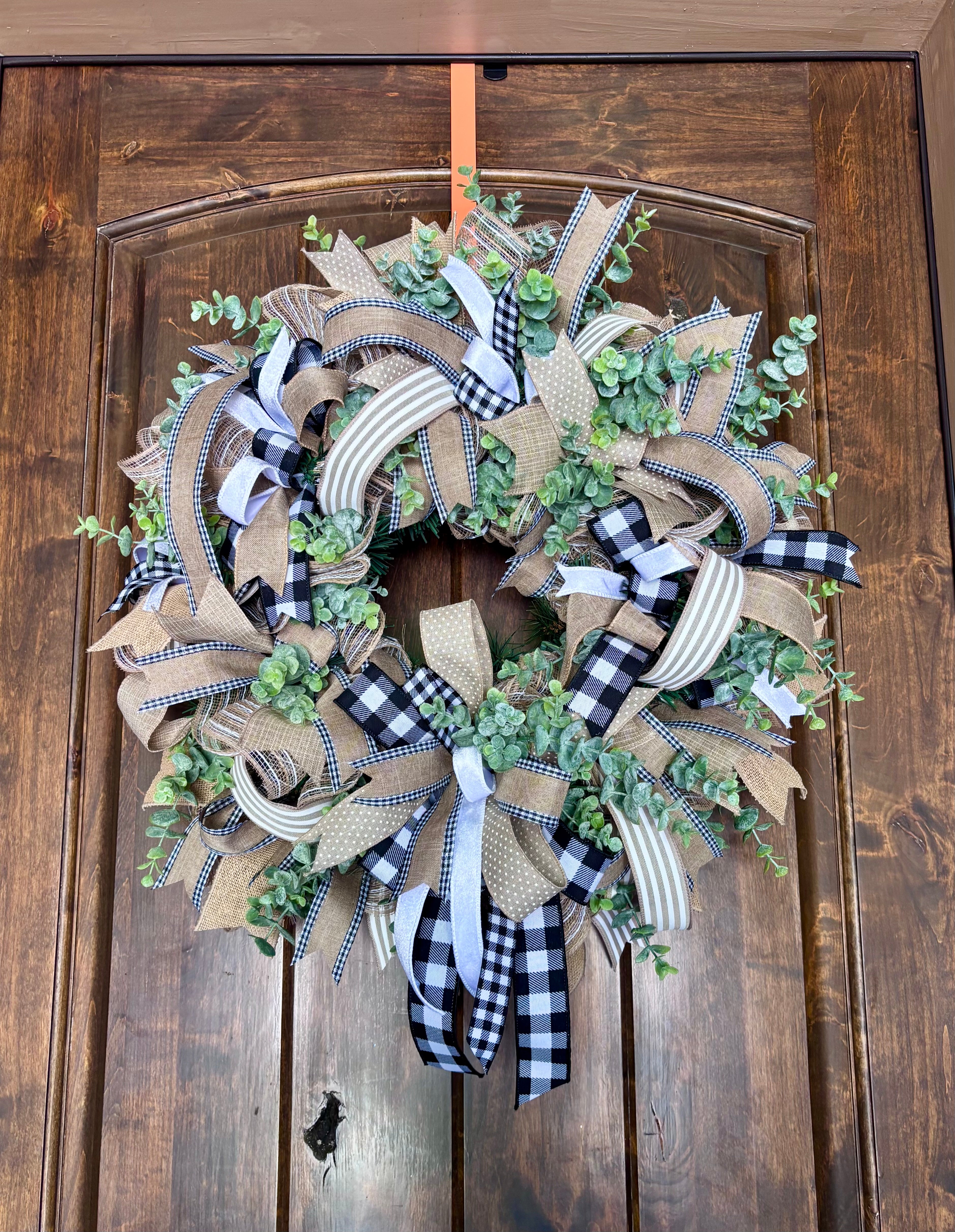 Made to Order Everyday Eucalyptus and Ribbon Wreth