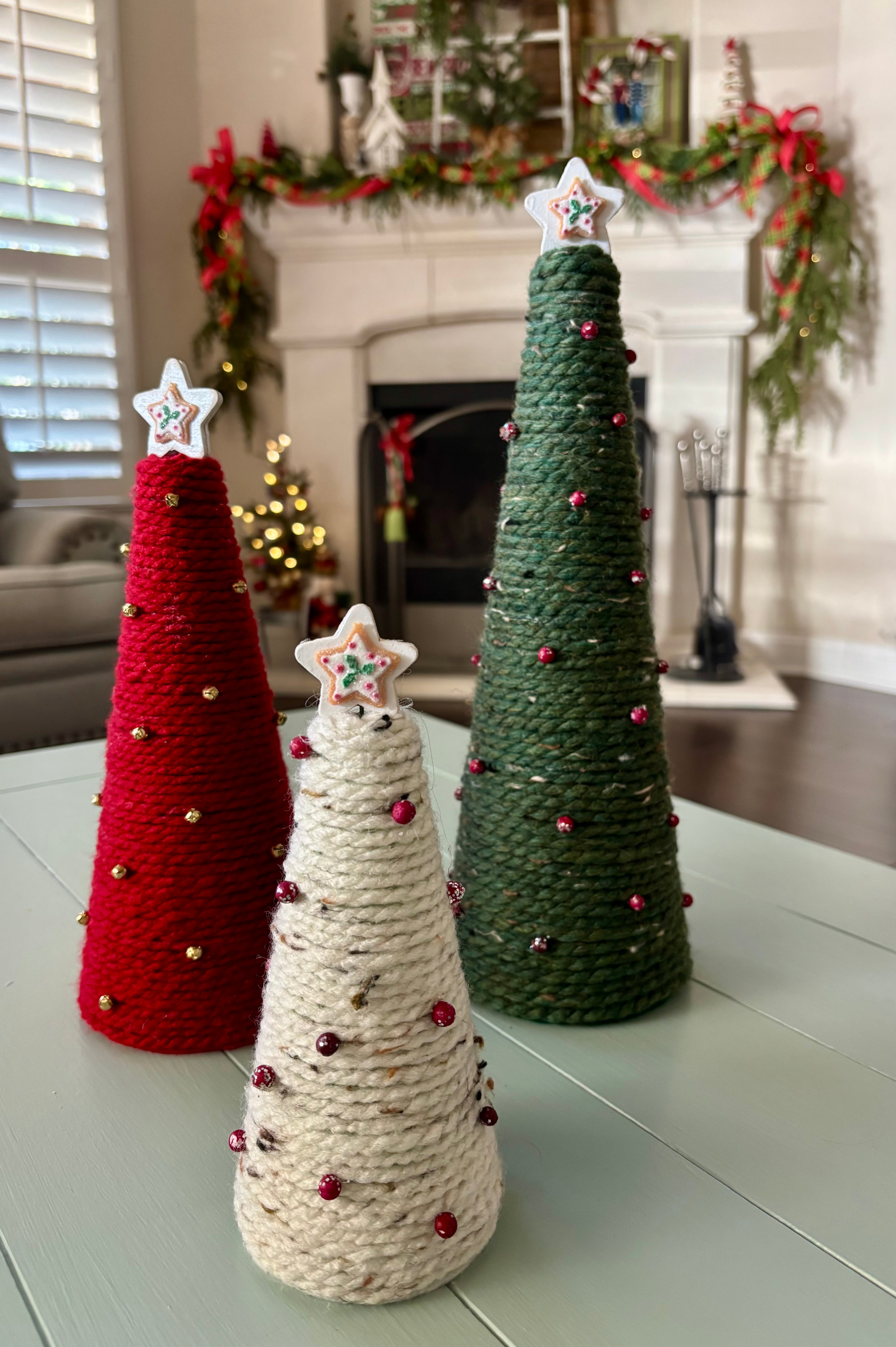 Yarn Christmas Trees