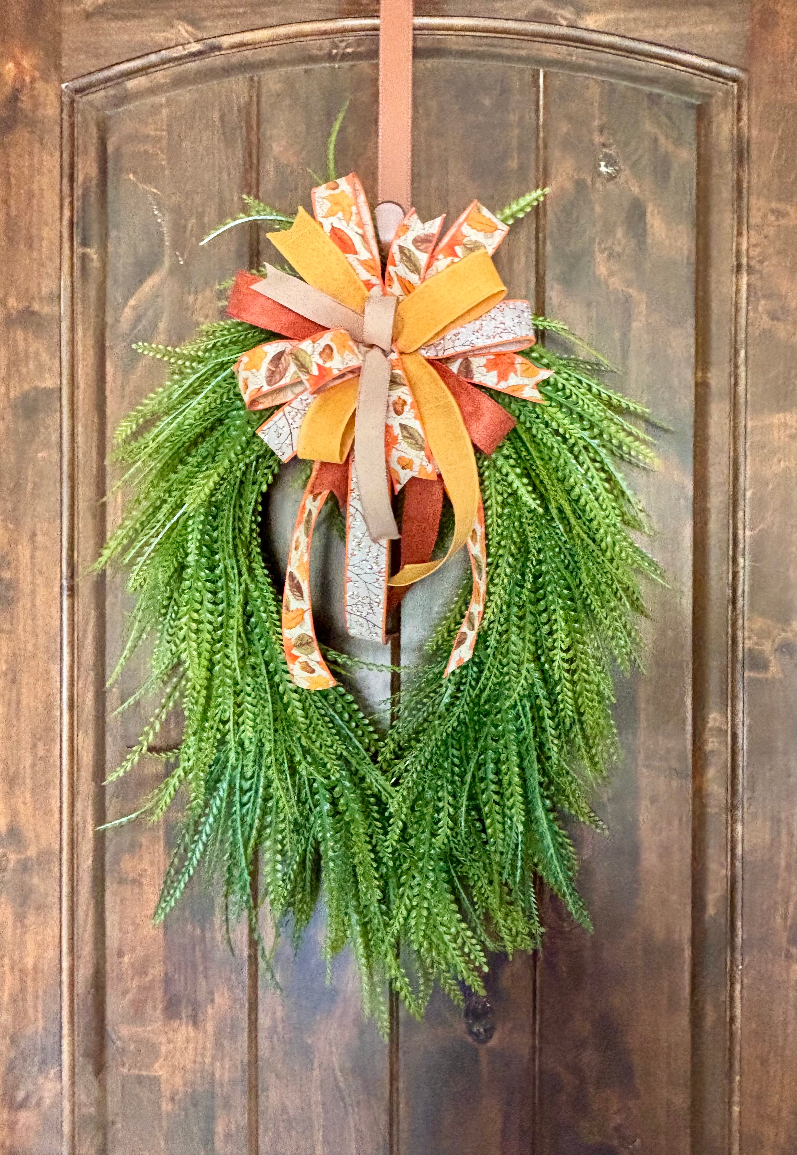 Already Made Falling for You Beaded Fern Wreath