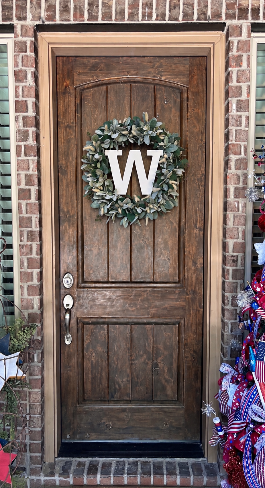 Made to Order Everyday Lambs Ear Monogram Wreath