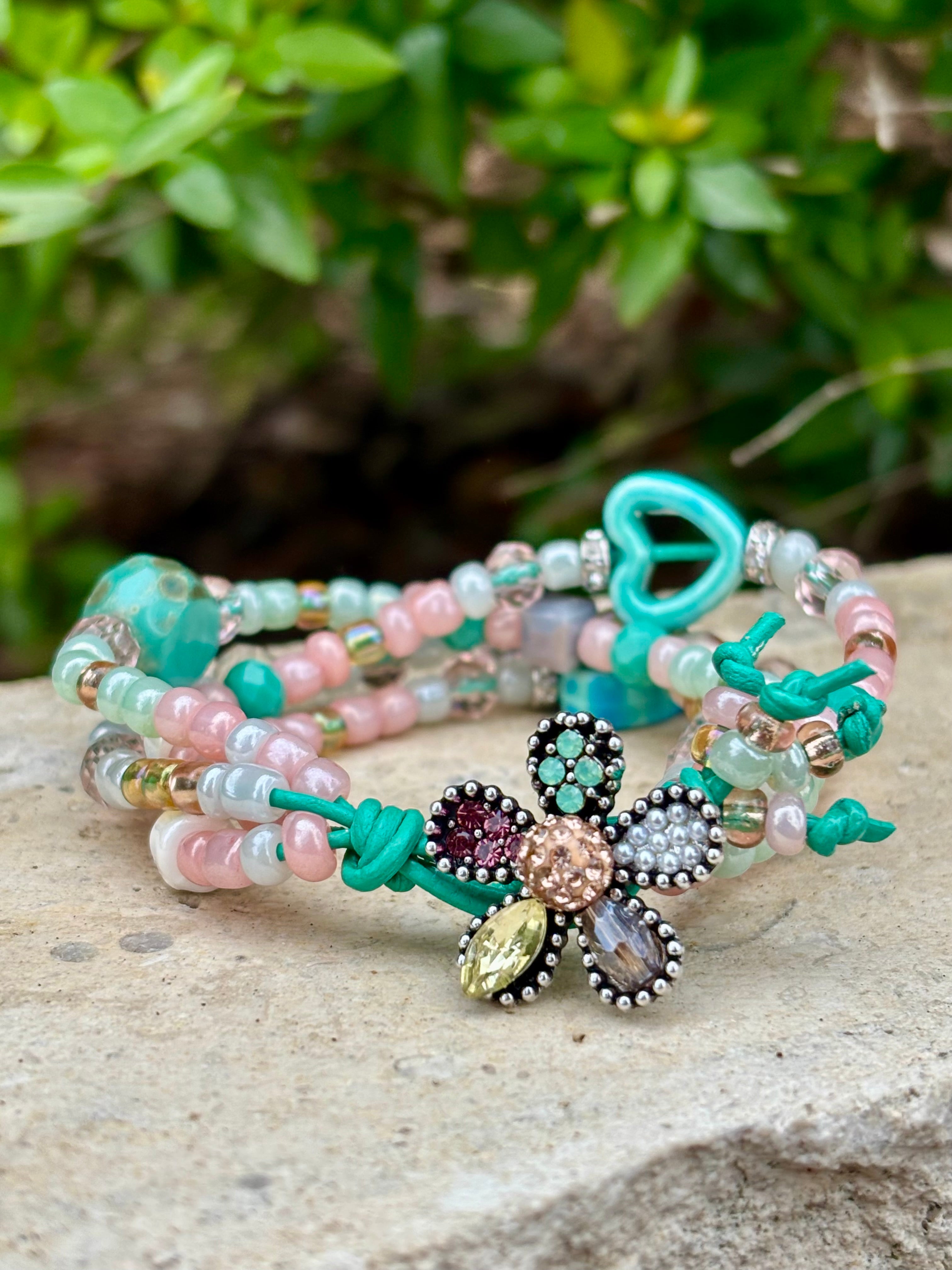 Dreamy Four-Strand Beaded Bracelet