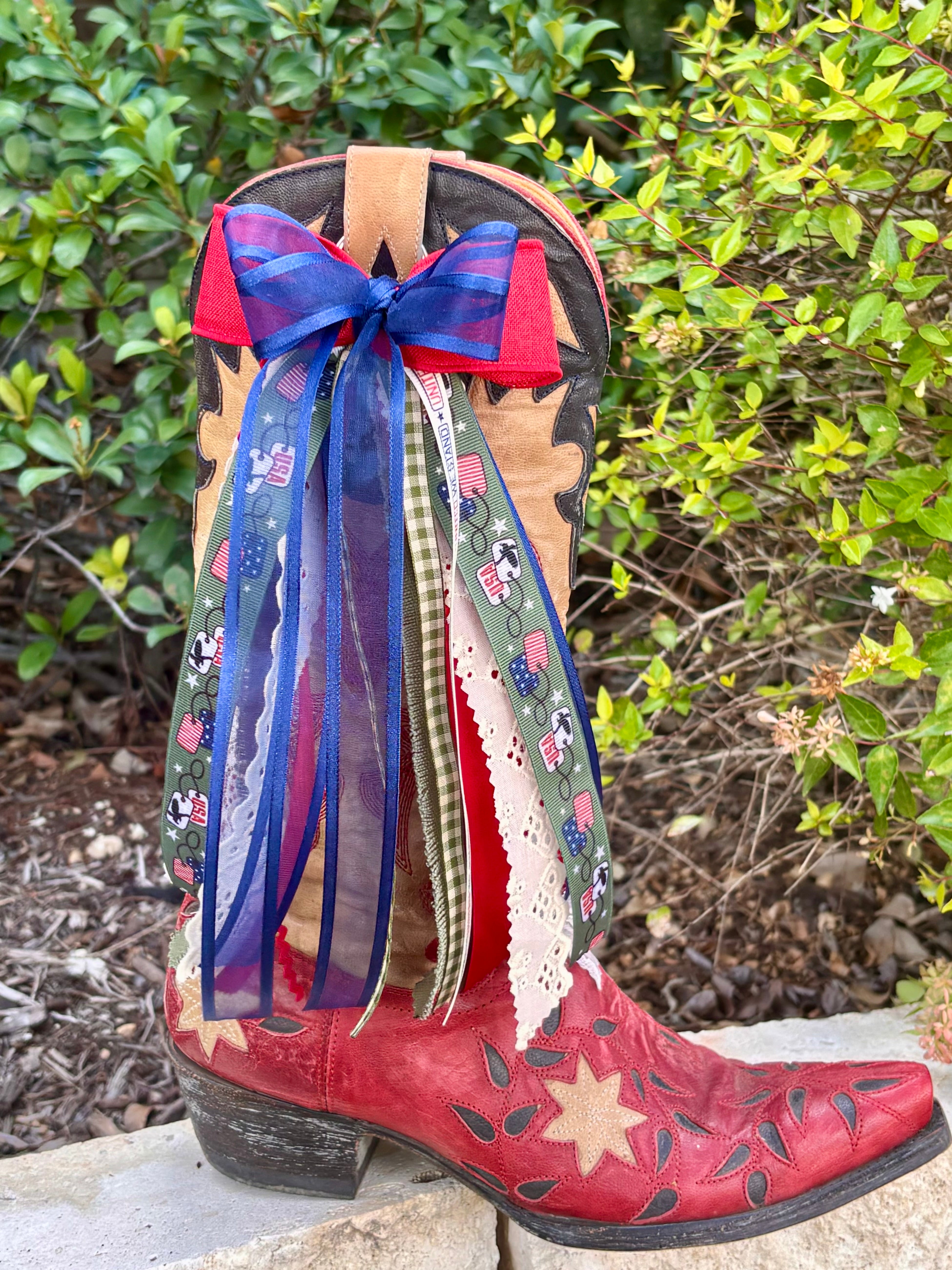 United We Stand Boot Bows