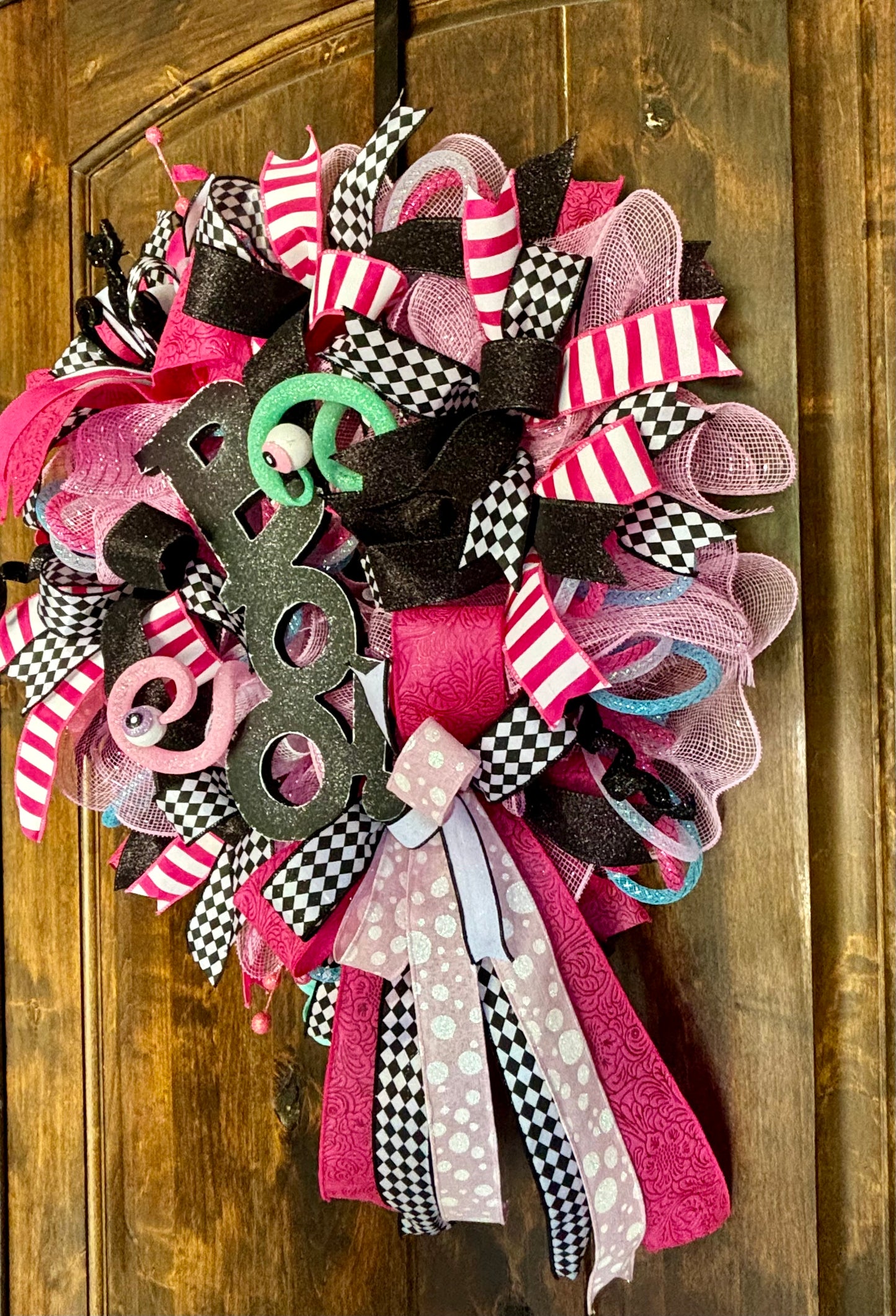 Boo Pink-O-Ween Wreath