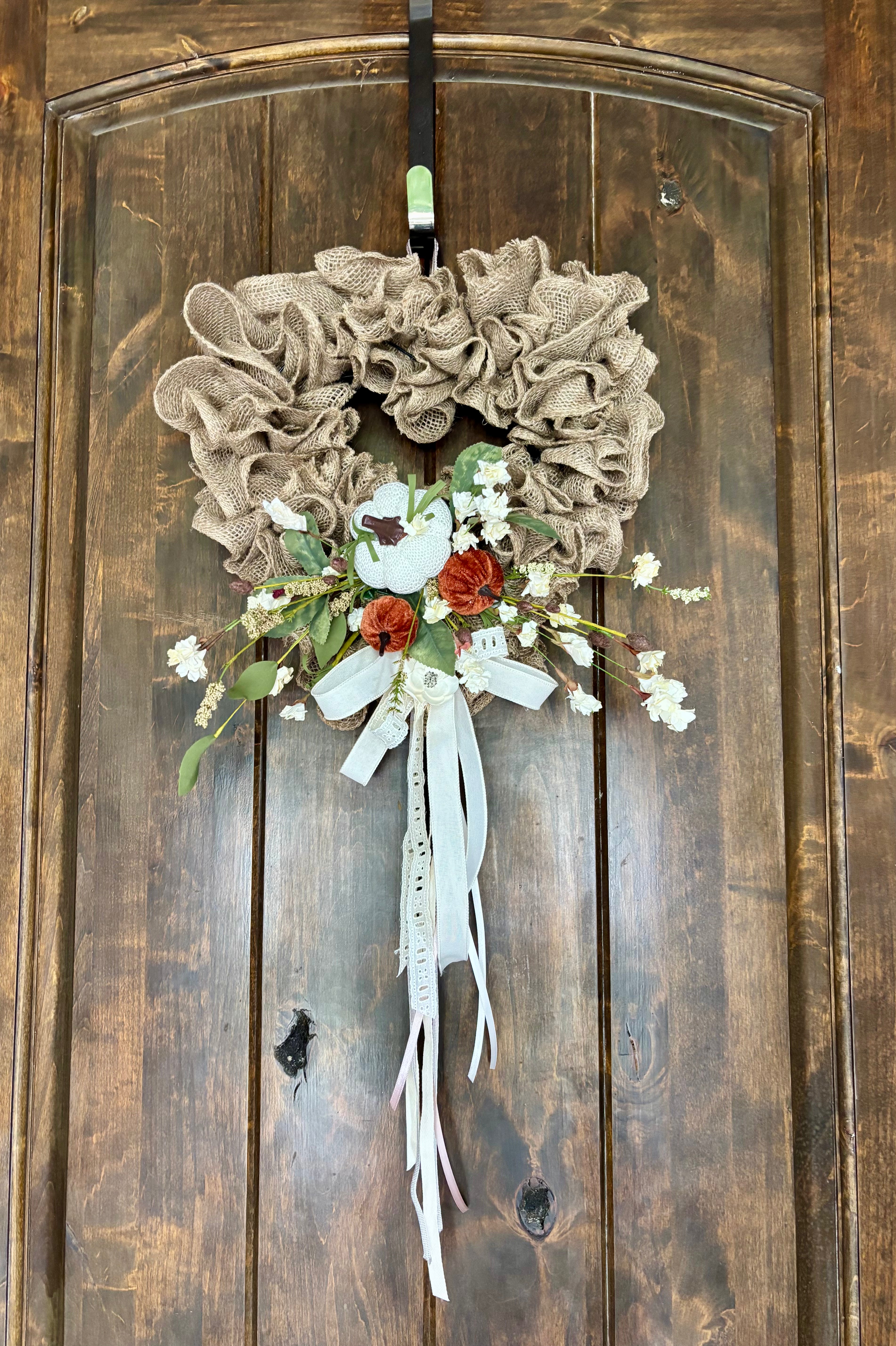 Falling for You Burlap Heart