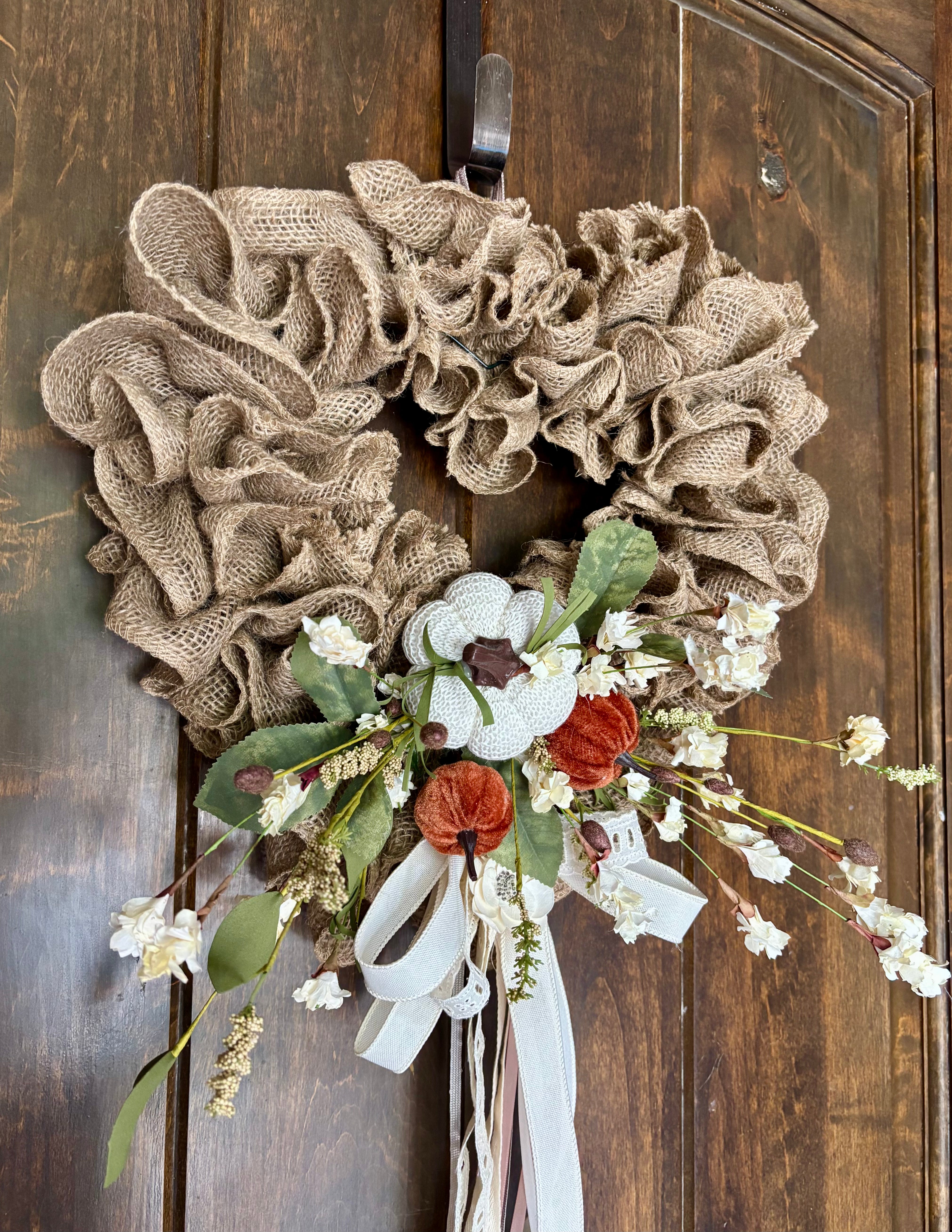 Falling for You Burlap Heart