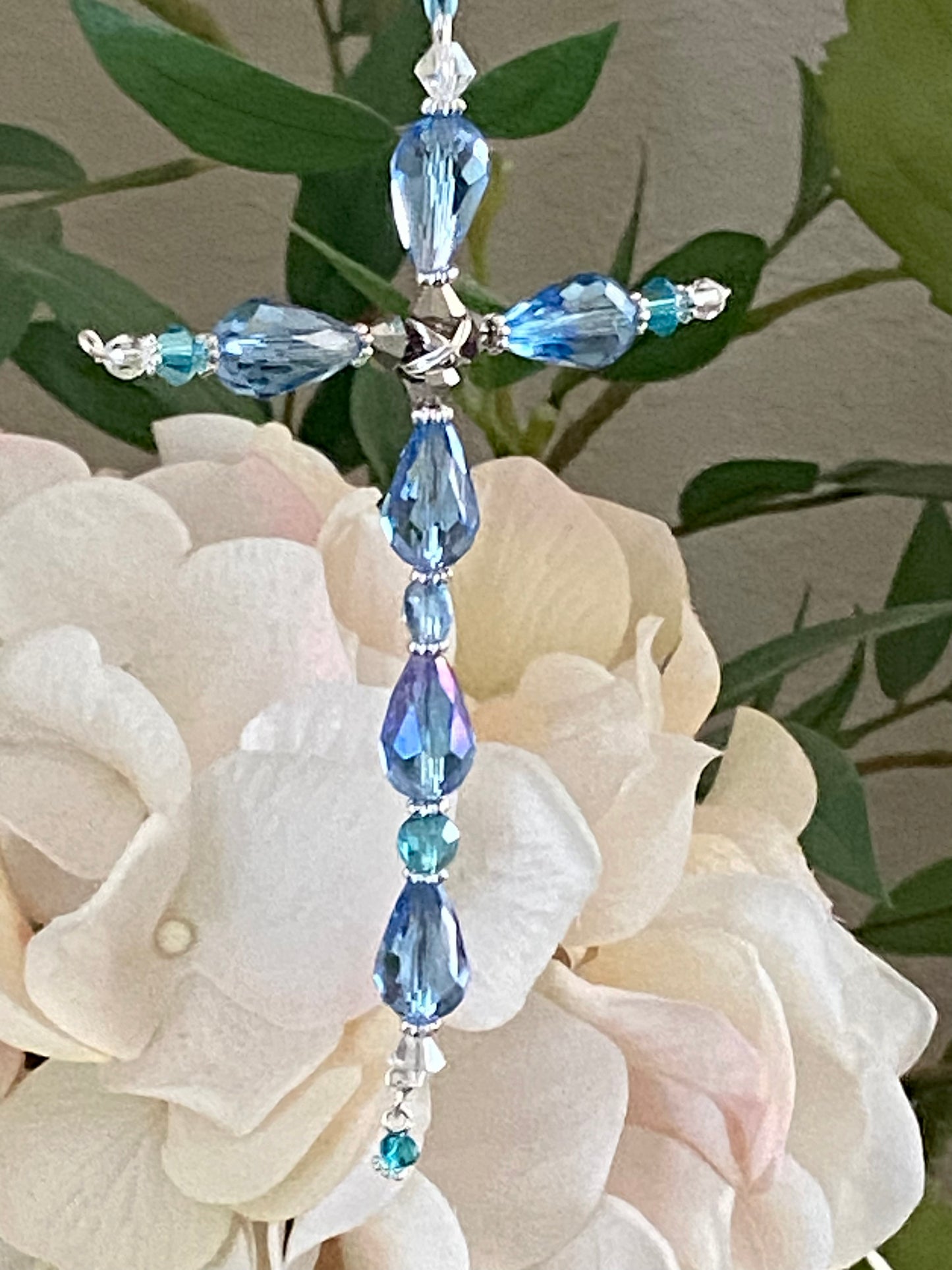 Glass Beaded Crosses on Delicate Wire