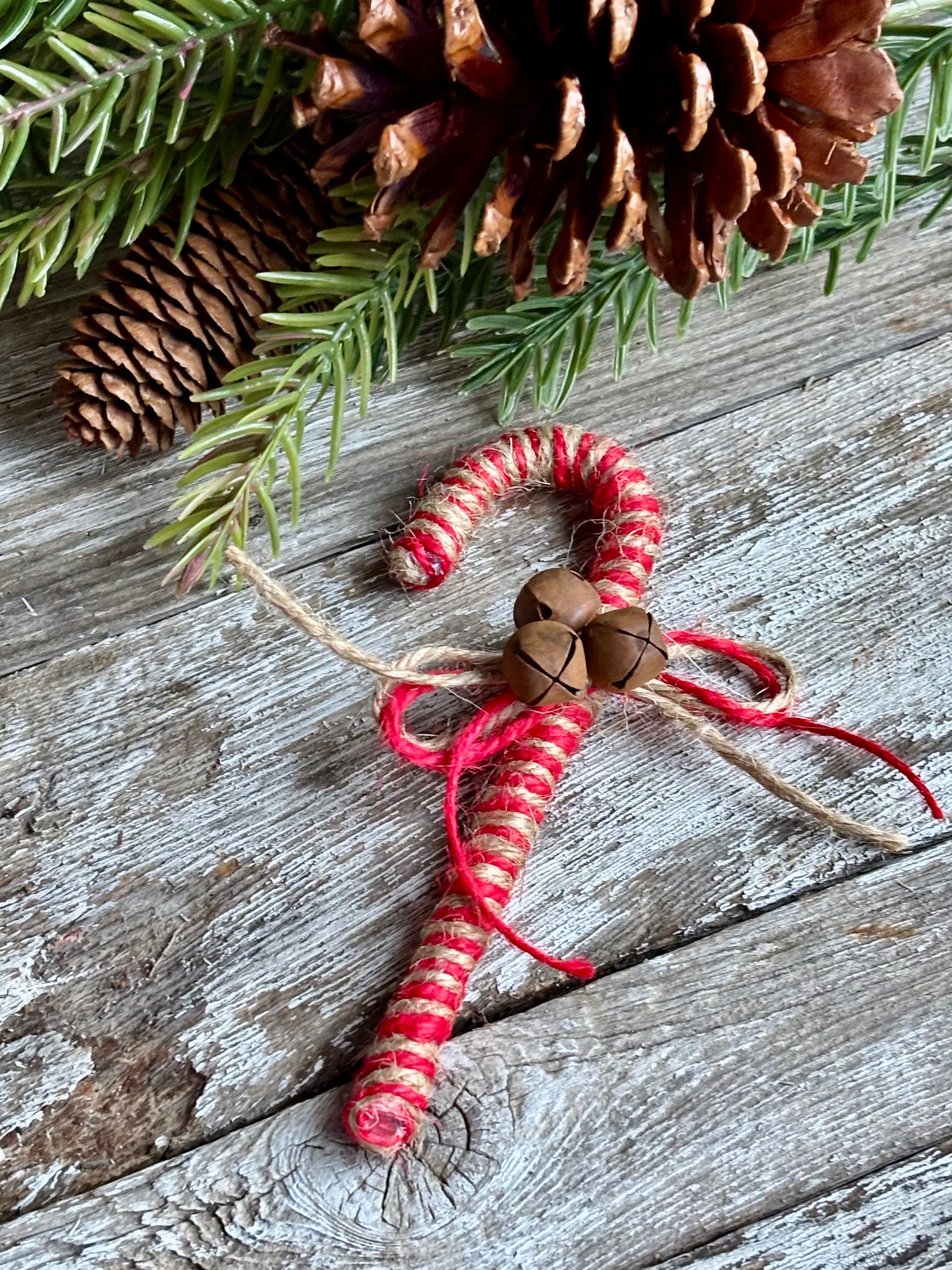 Candy Cane Rustic Made to Order Rustic Candy Cane Ornaments β The Ditzy Gypsy, LLC
