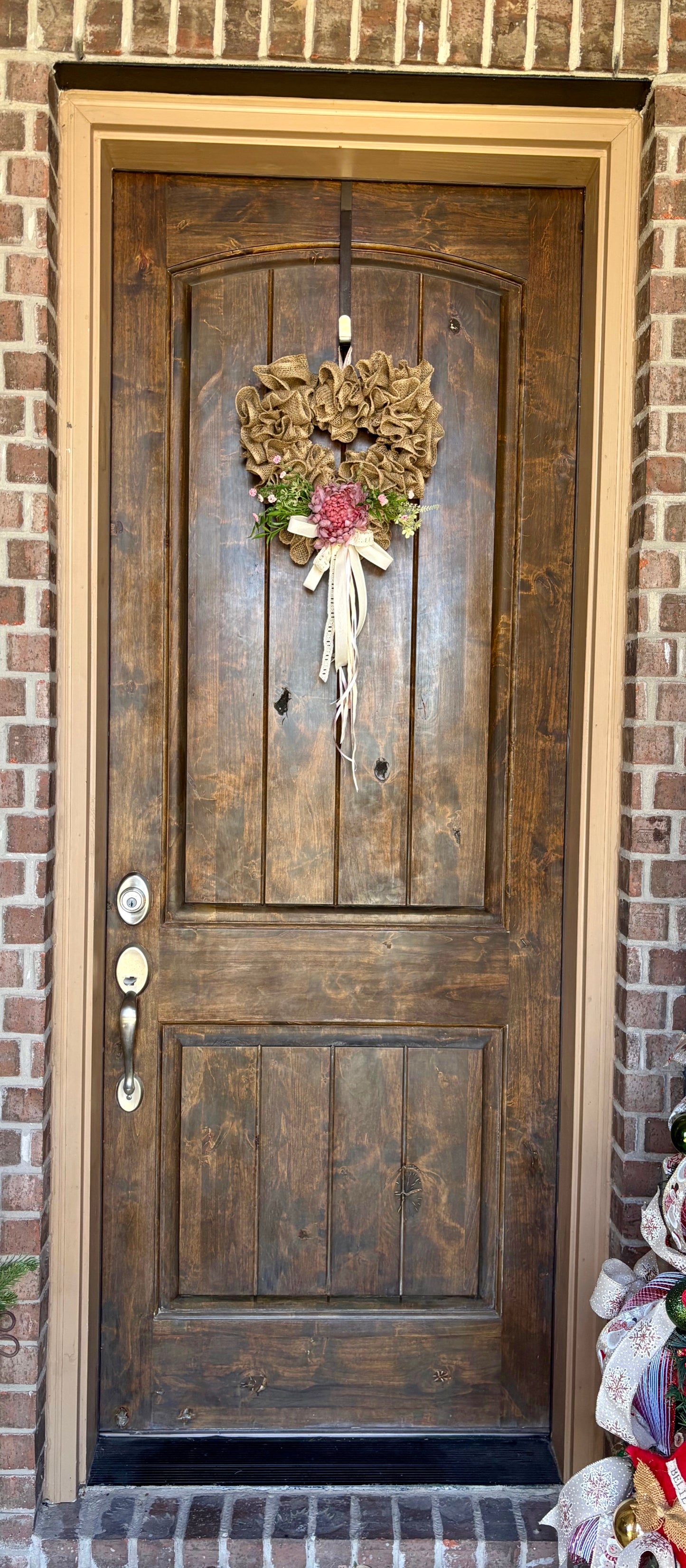 Natural Burlap Heart Wreath