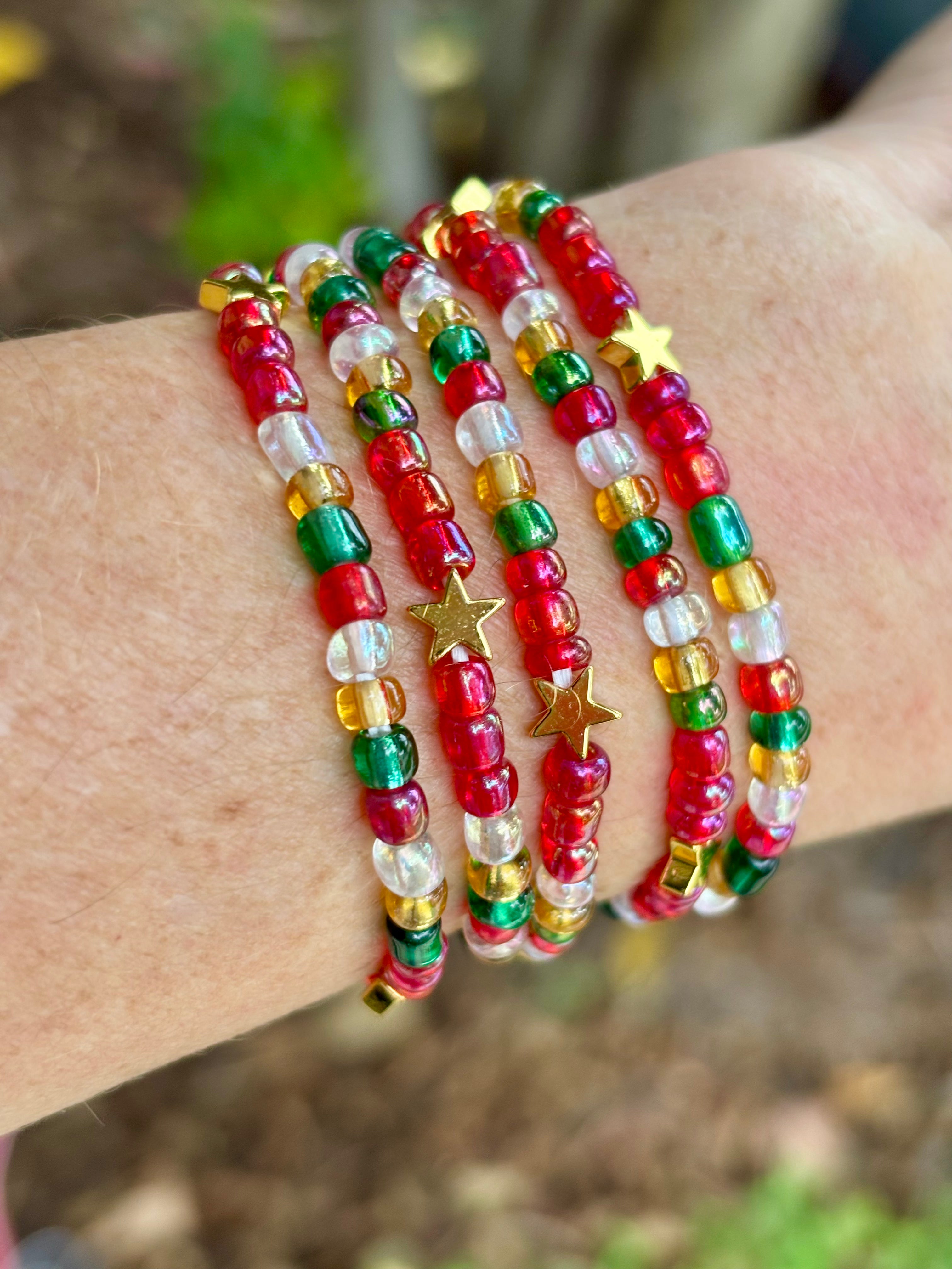 Falling Stars Holiday Wrap Bracelet