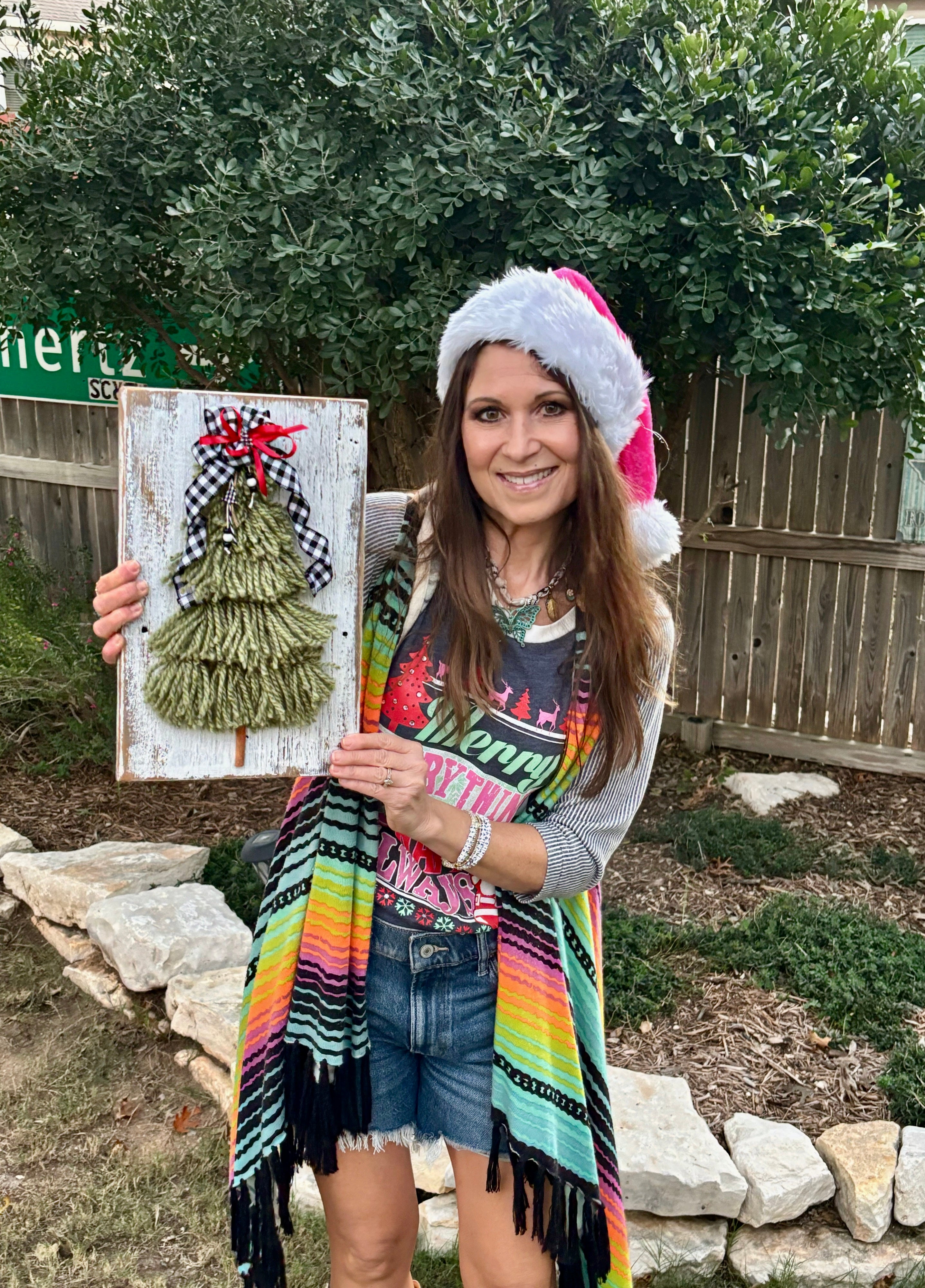 Tassel Tree on Aged Wood