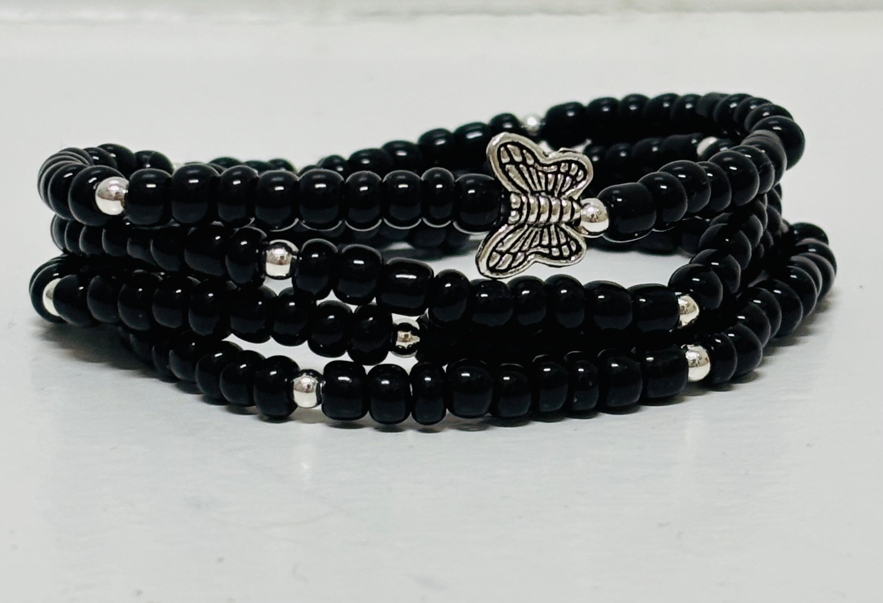 Butterfly Kisses Stretch Wrap Bracelet or Anklet