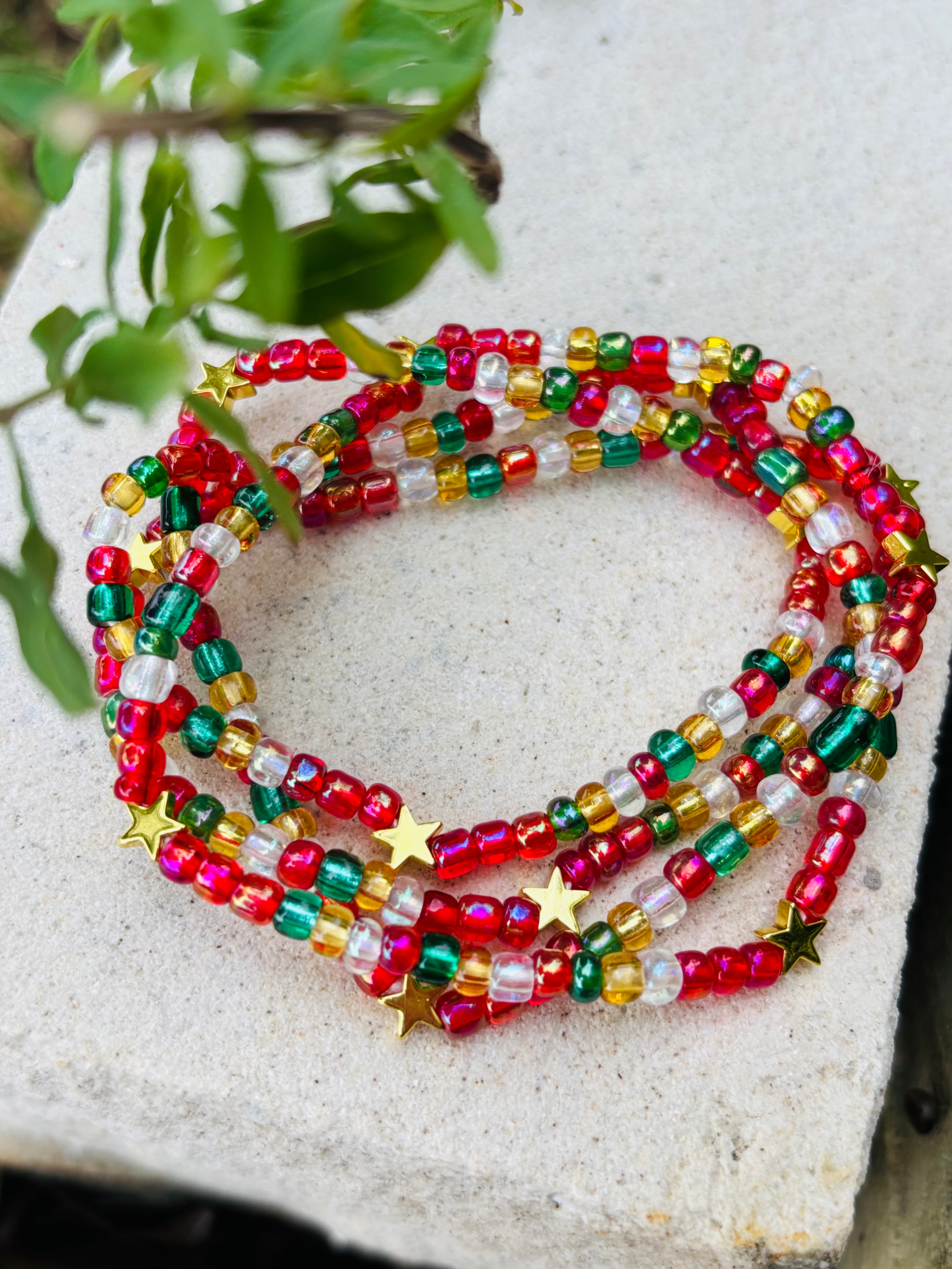 Falling Stars Holiday Wrap Bracelet