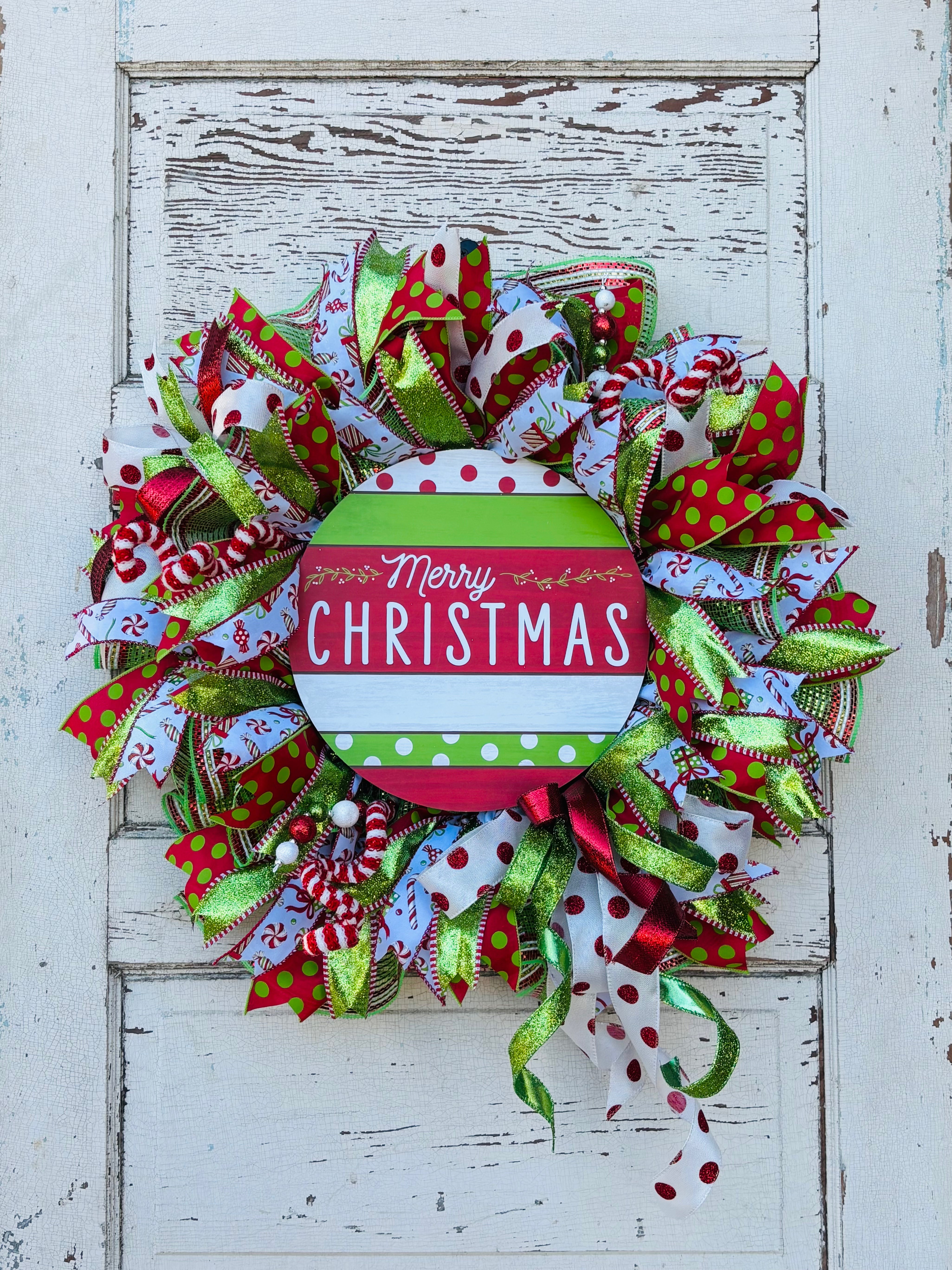 Merry Christmas Whimsical Wreath