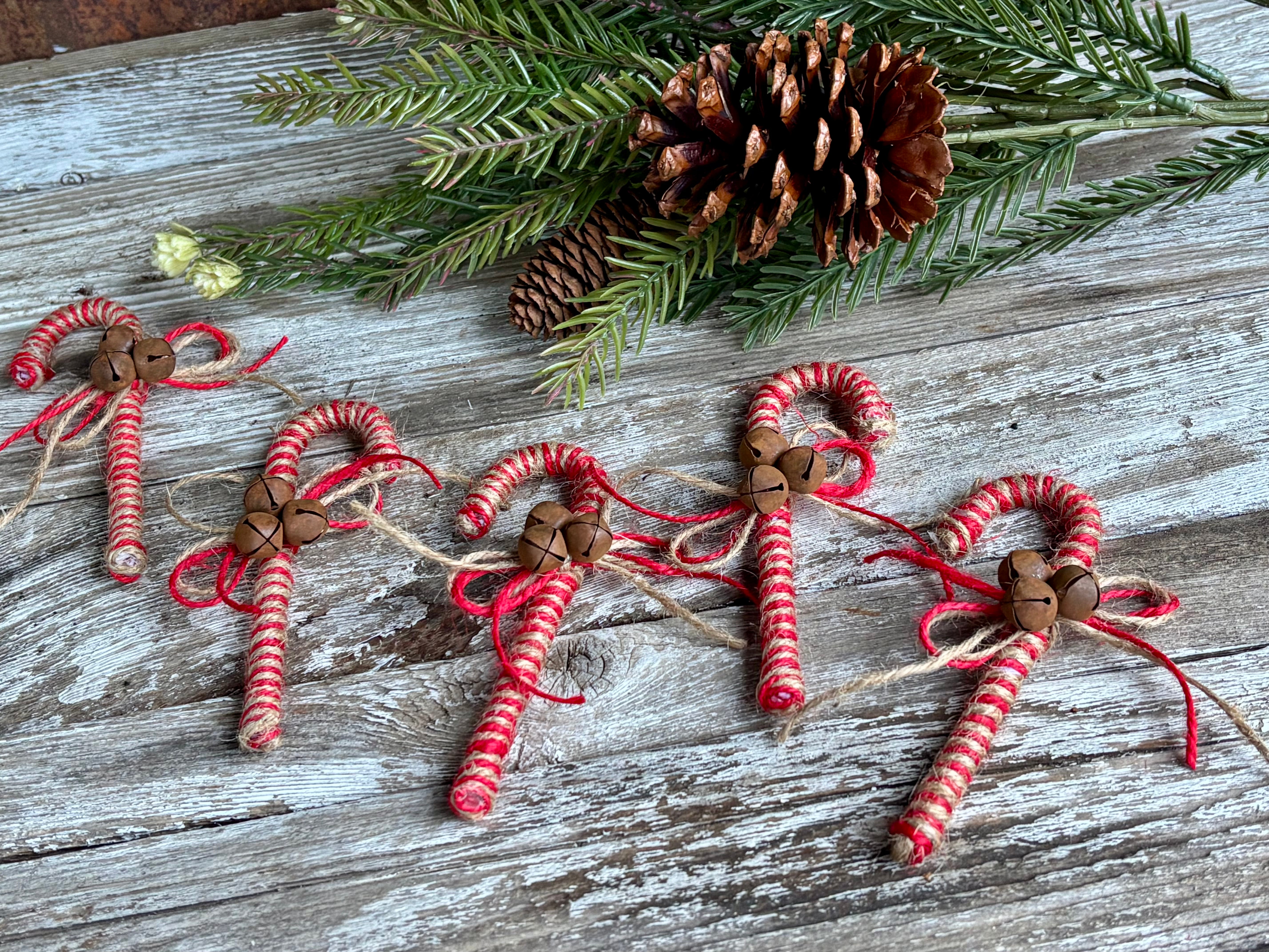 Made to Order Rustic Candy Cane Ornaments