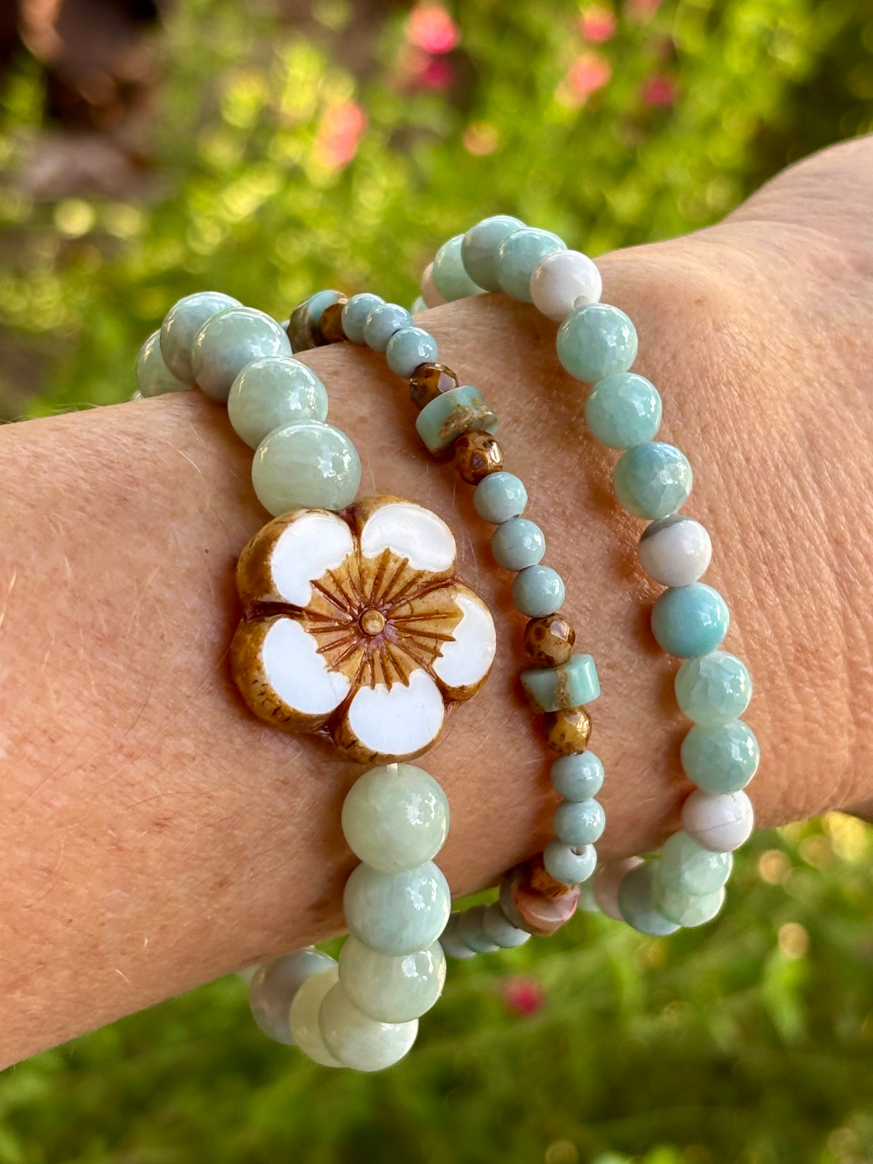 Soft Jade Bracelet Trio