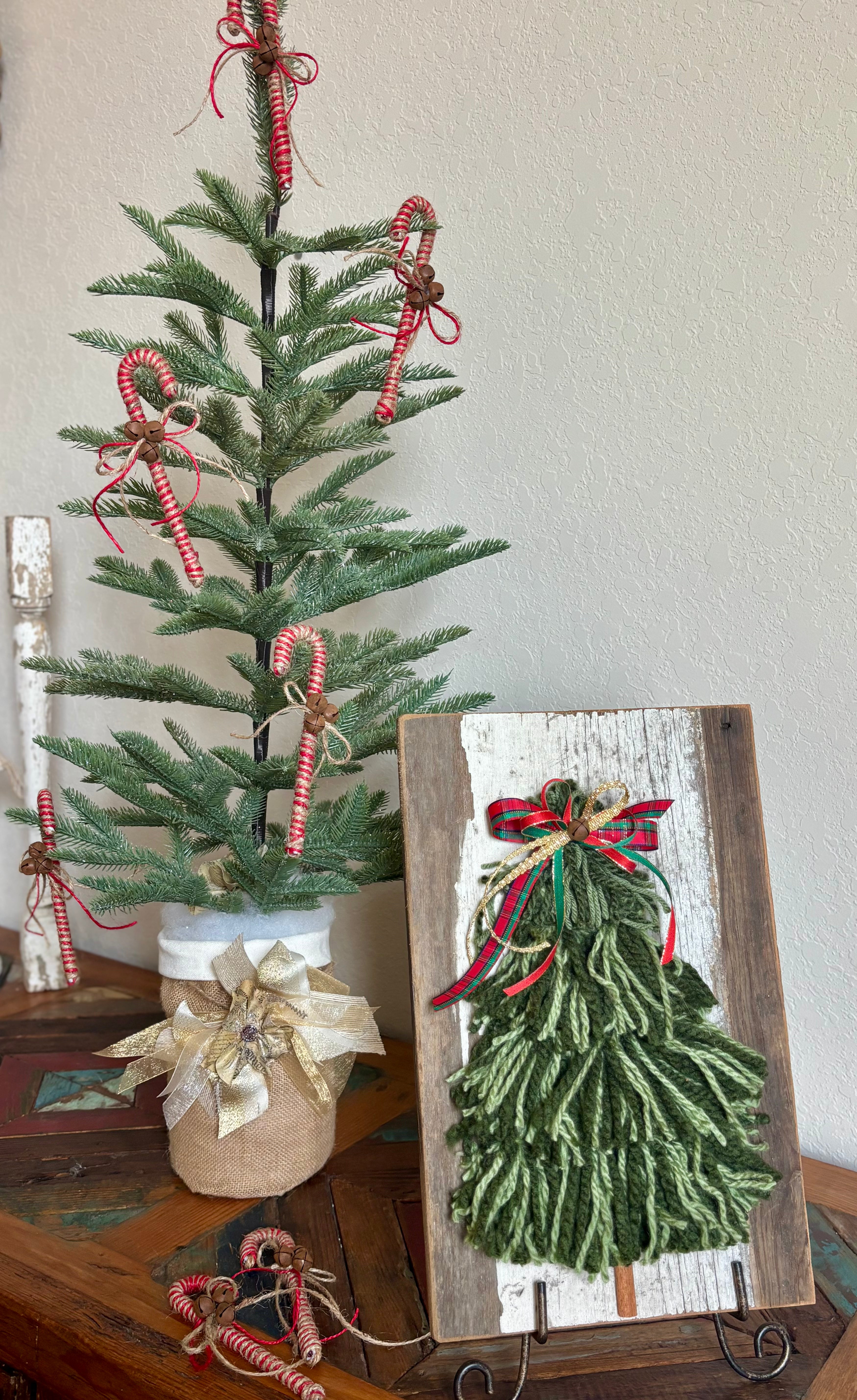 Tassel Tree on Aged Wood