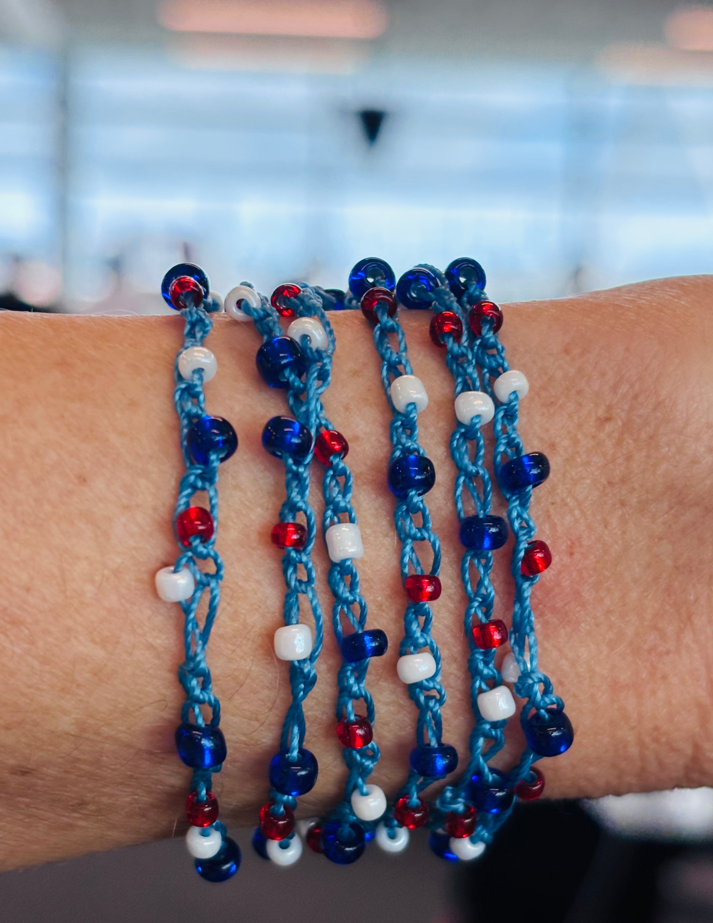 Crocheted Beaded Freedom Bracelet