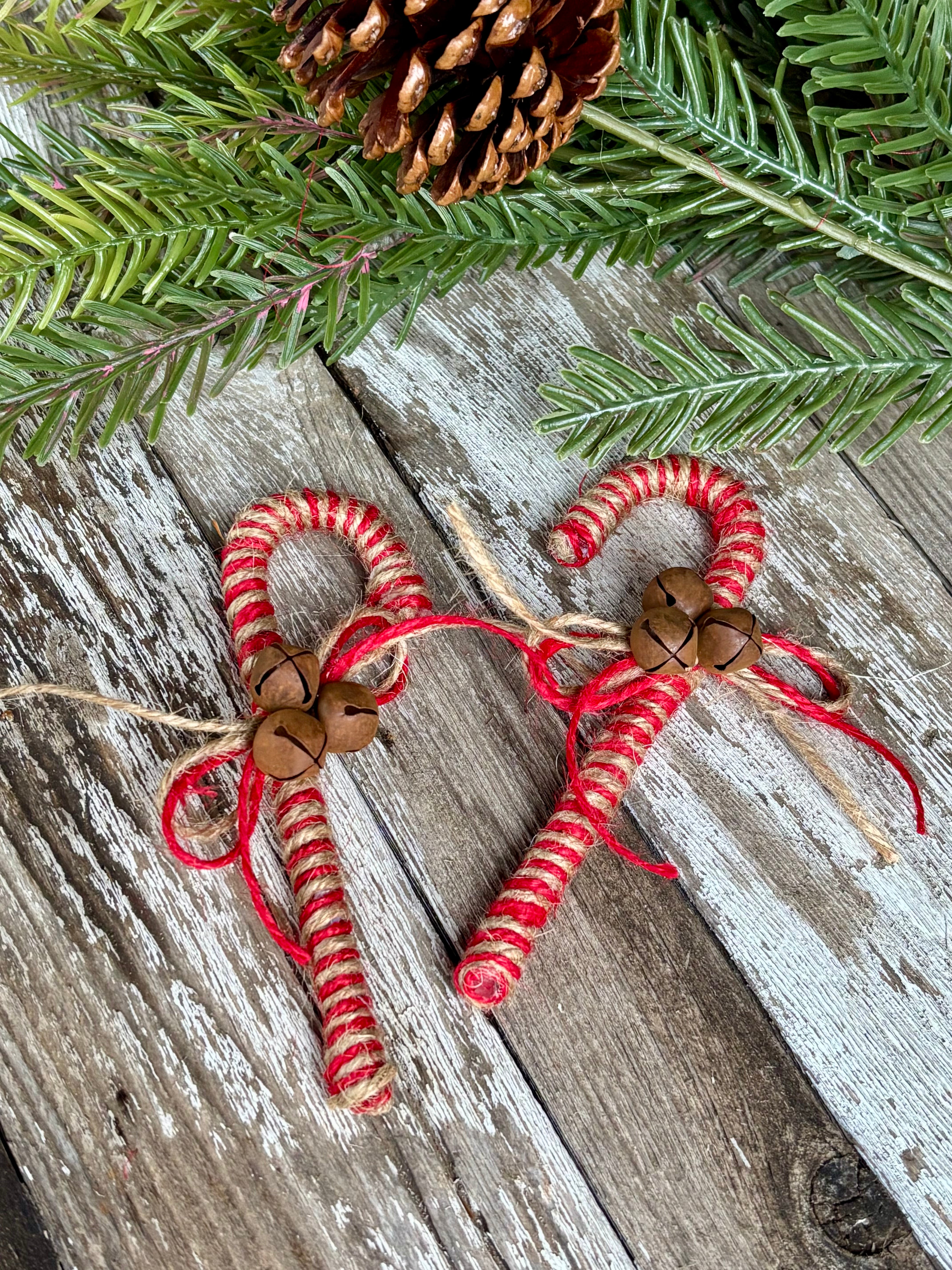 Made to Order Rustic Candy Cane Ornaments