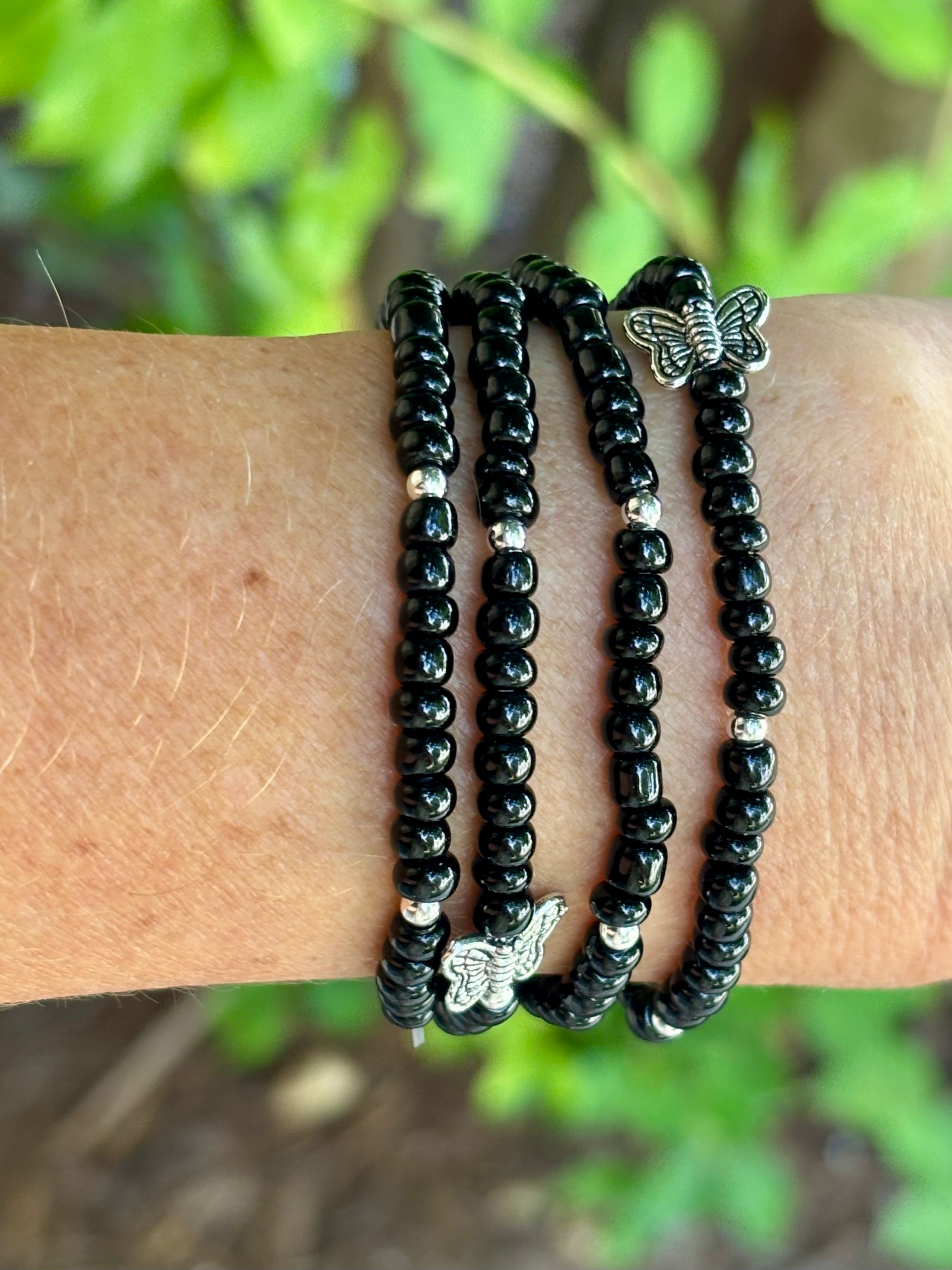 Butterfly Kisses Stretch Bracelet or Anklet