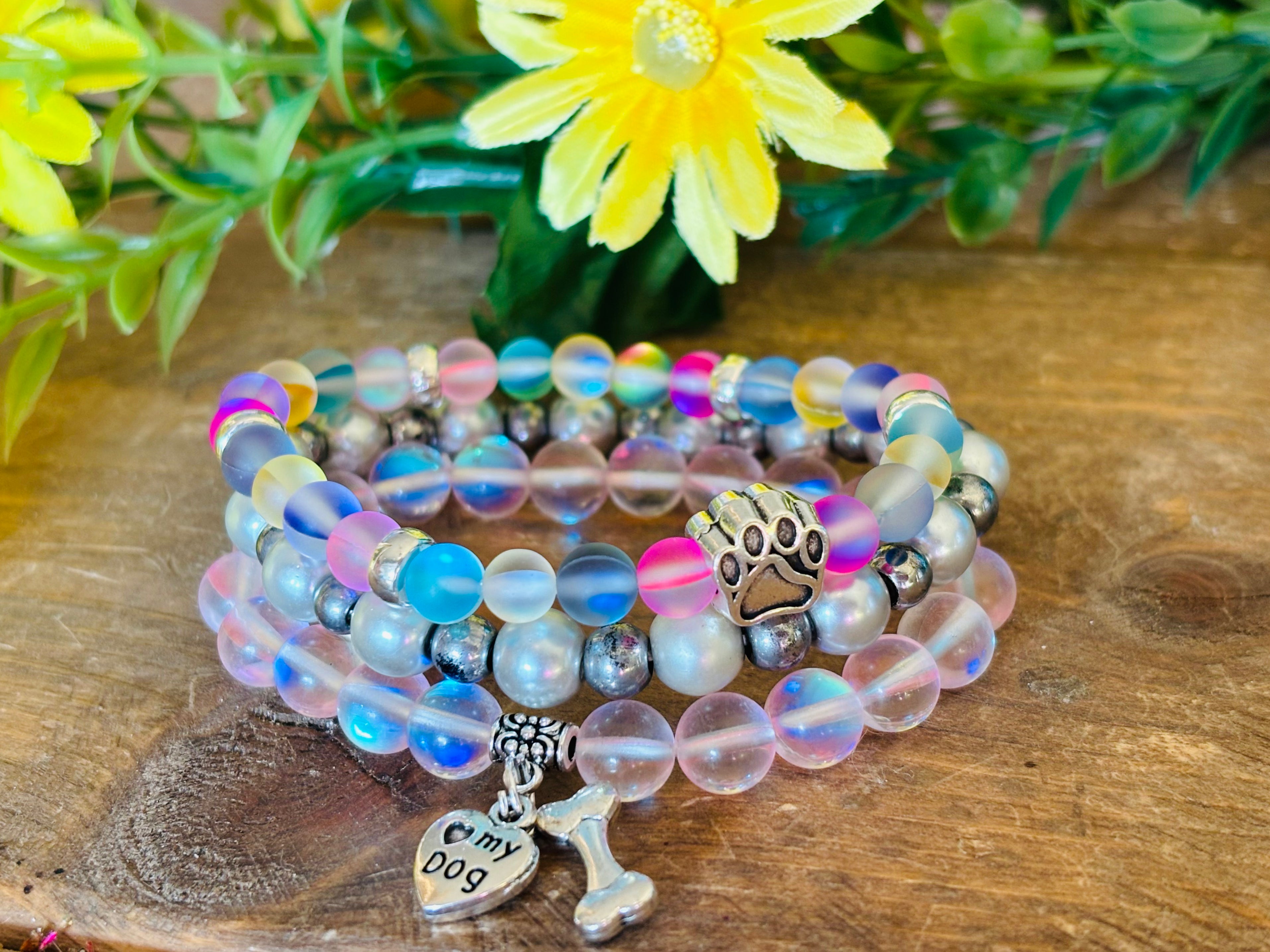 I Love My Dog Bracelet Trio