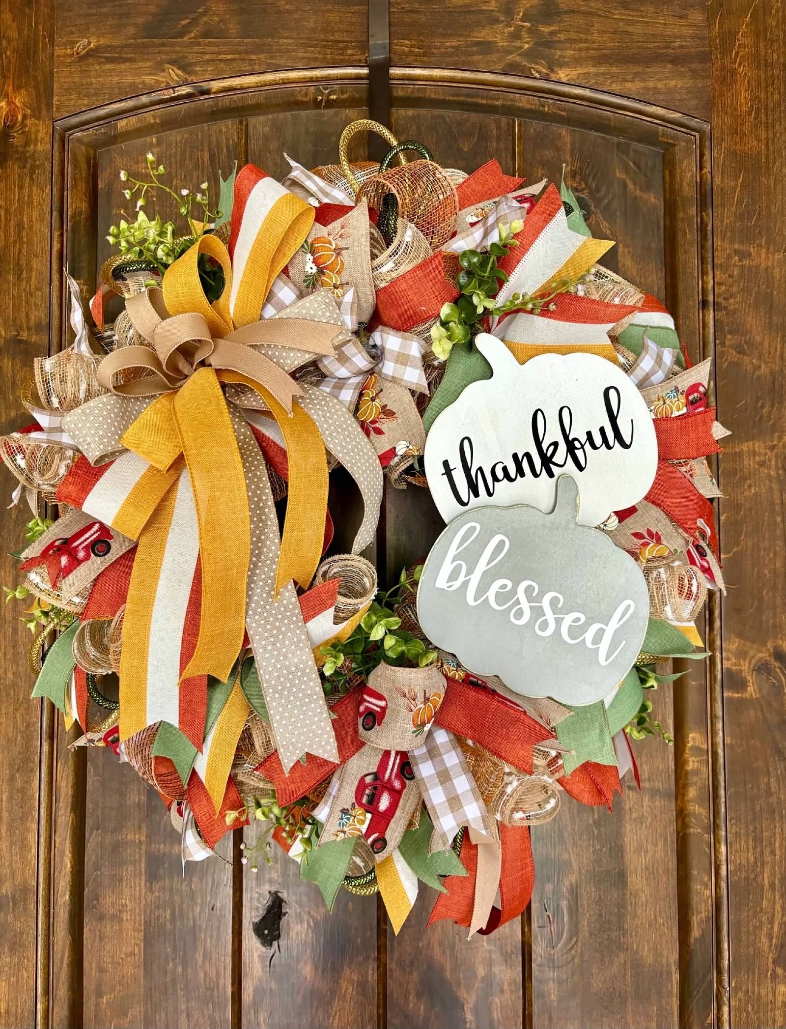 Made to Order Fall Ribbon Wreath