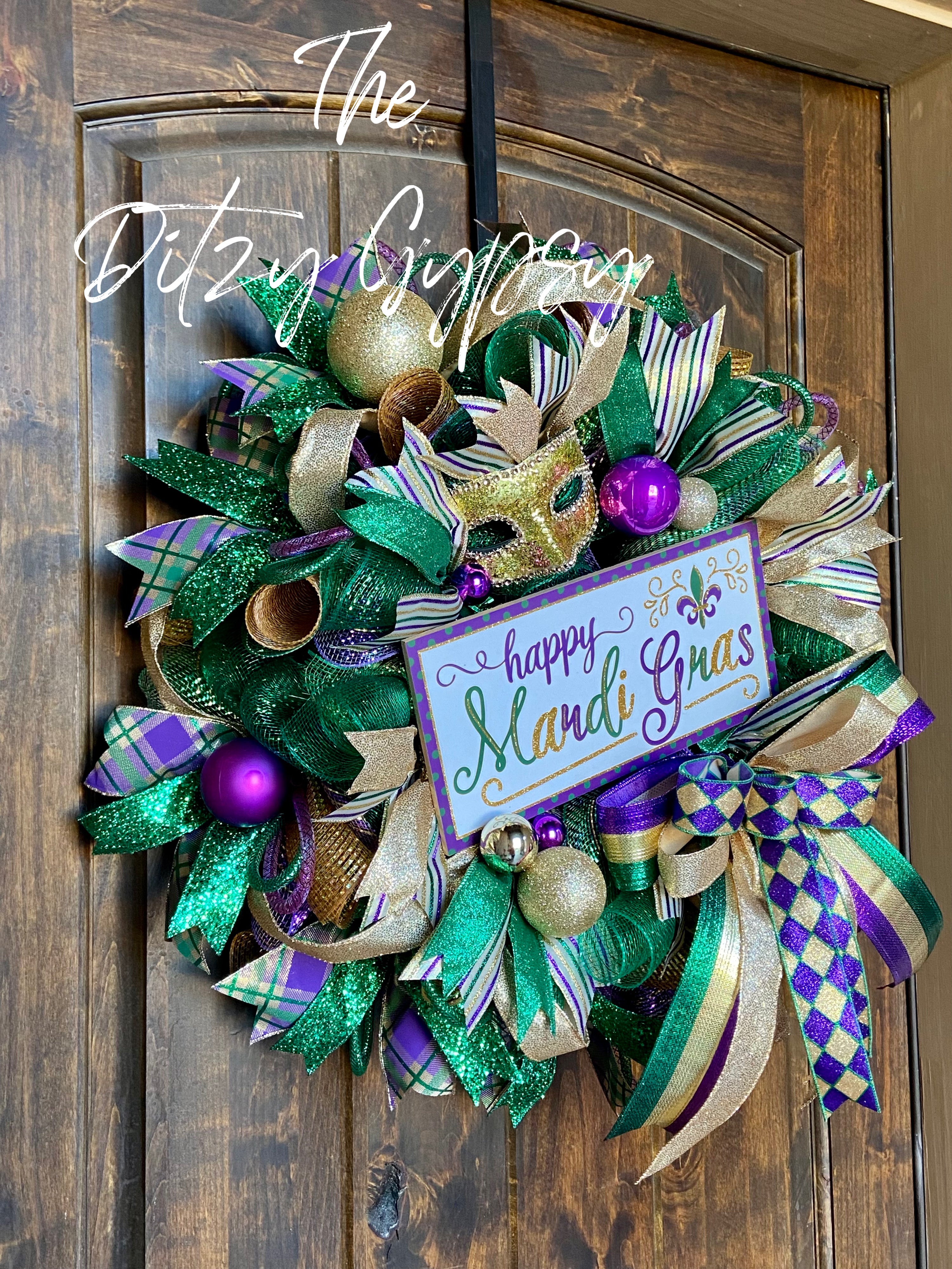 Made to Order Mardi Gras Wreath