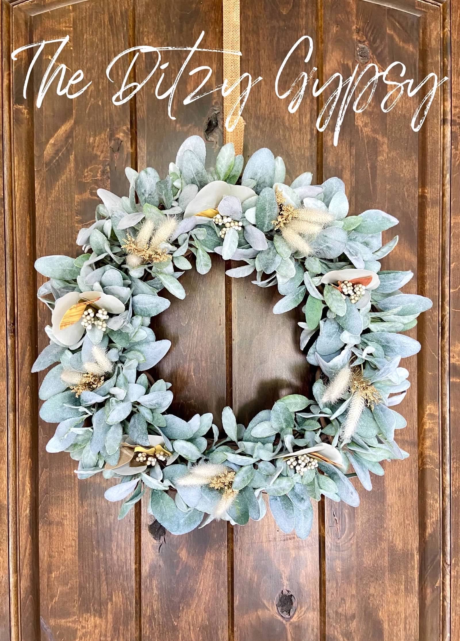 Made to Order Soft and Lovely Lambs Ear Fall Wreath