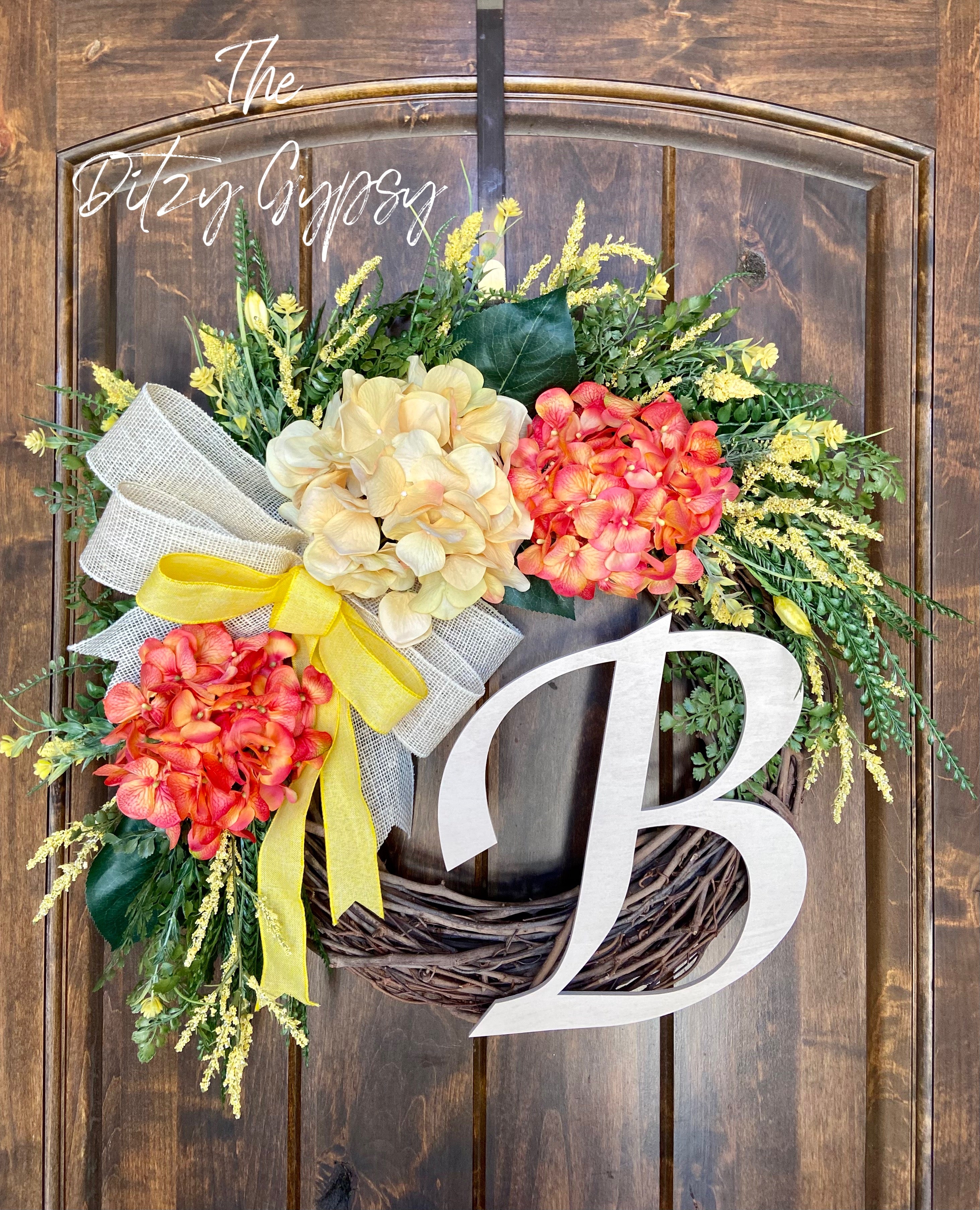 Made to Order Monogram Grapevine Wreath