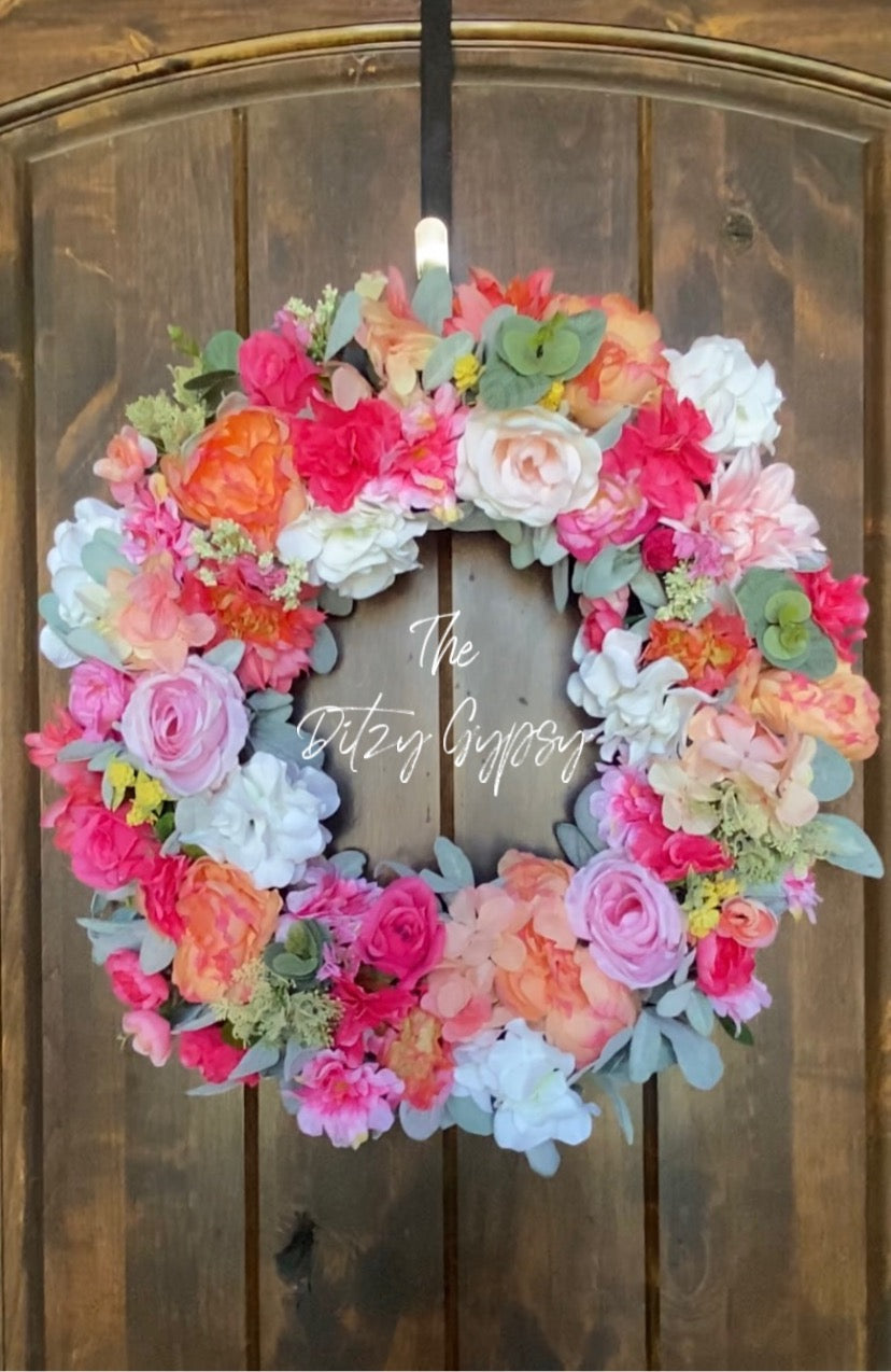 Made to Order Floral Grapevine Wreath