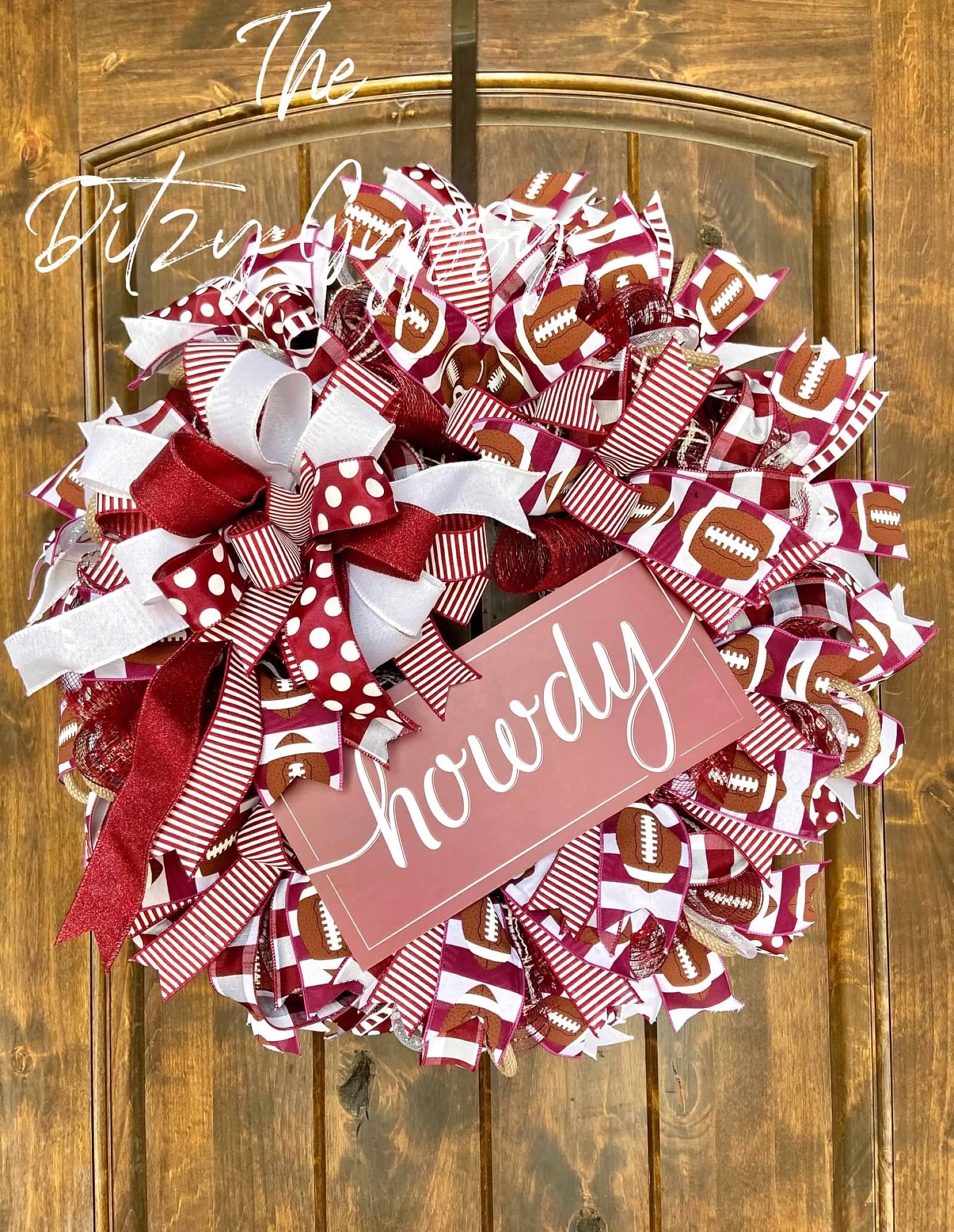 Made to Order TAMU Full Ribbon Wreath