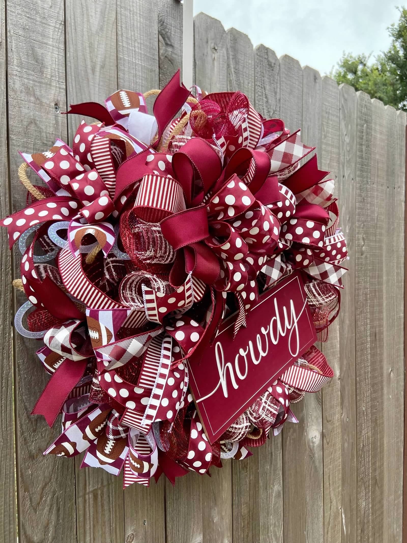 Made to Order TAMU Full Ribbon Wreath