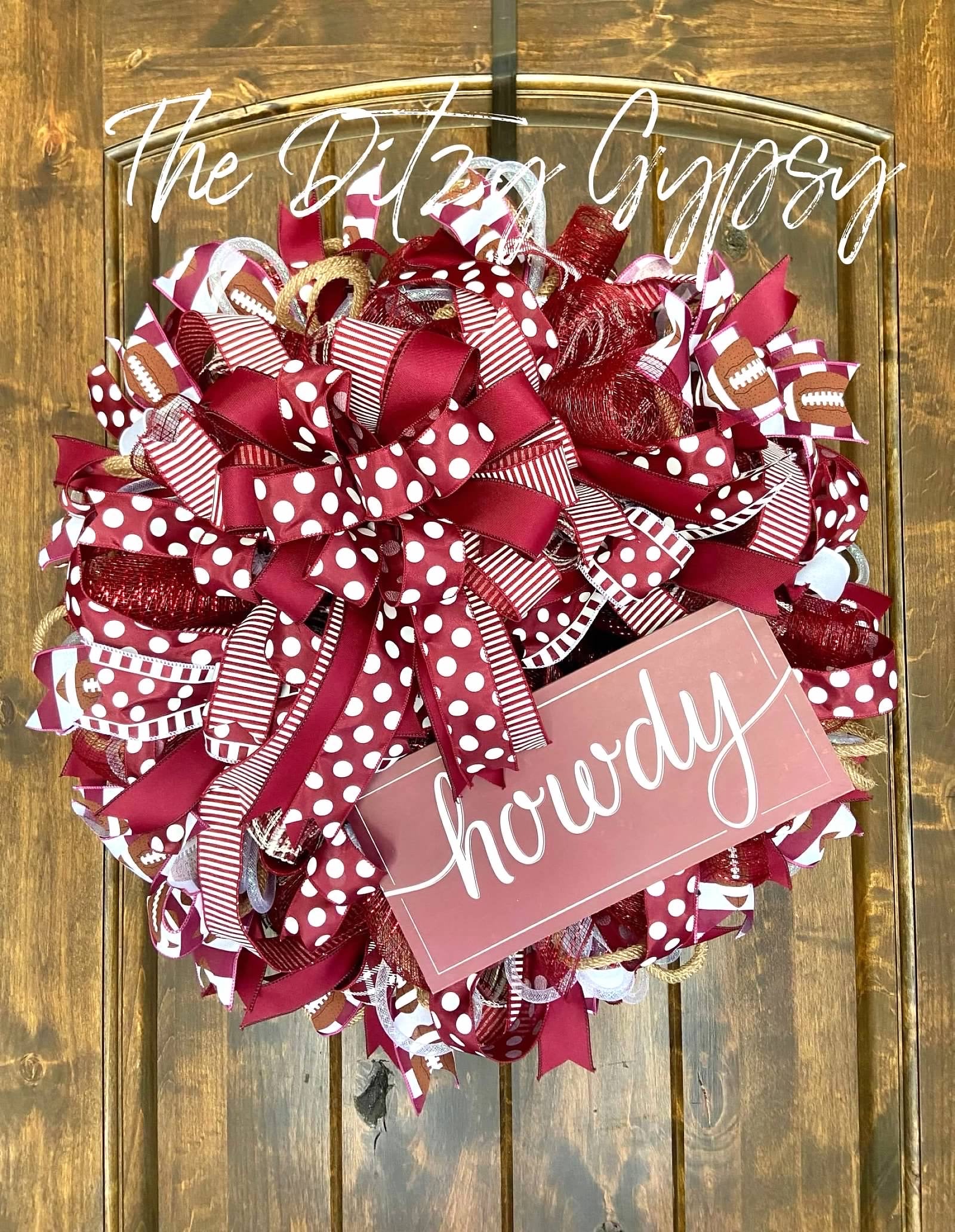 Made to Order TAMU Full Ribbon Wreath