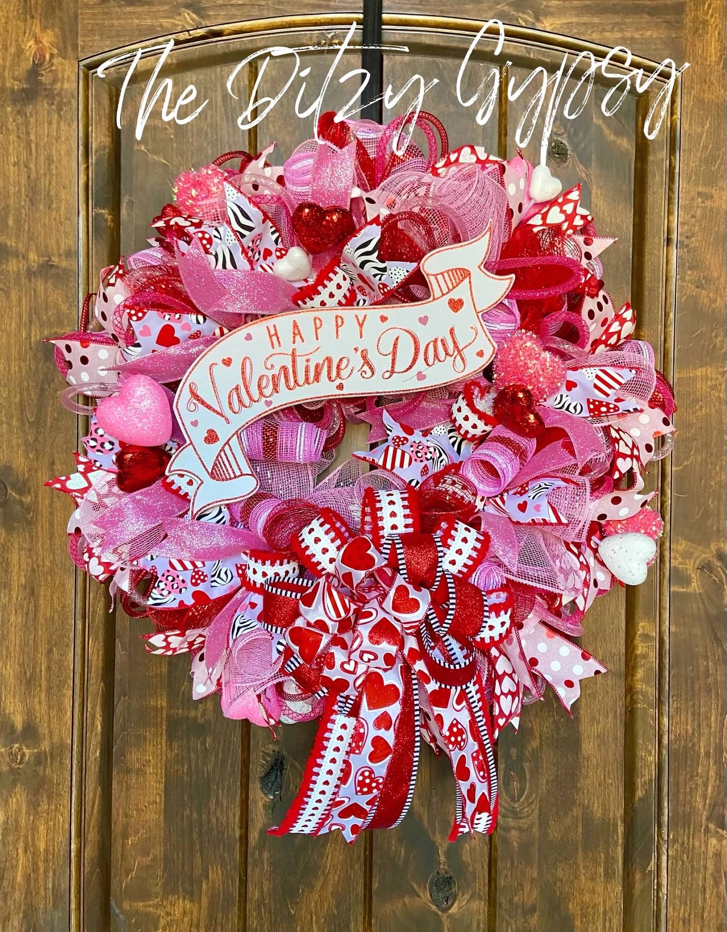 Made to Order Extra Full Valentines Ribbon Wreath