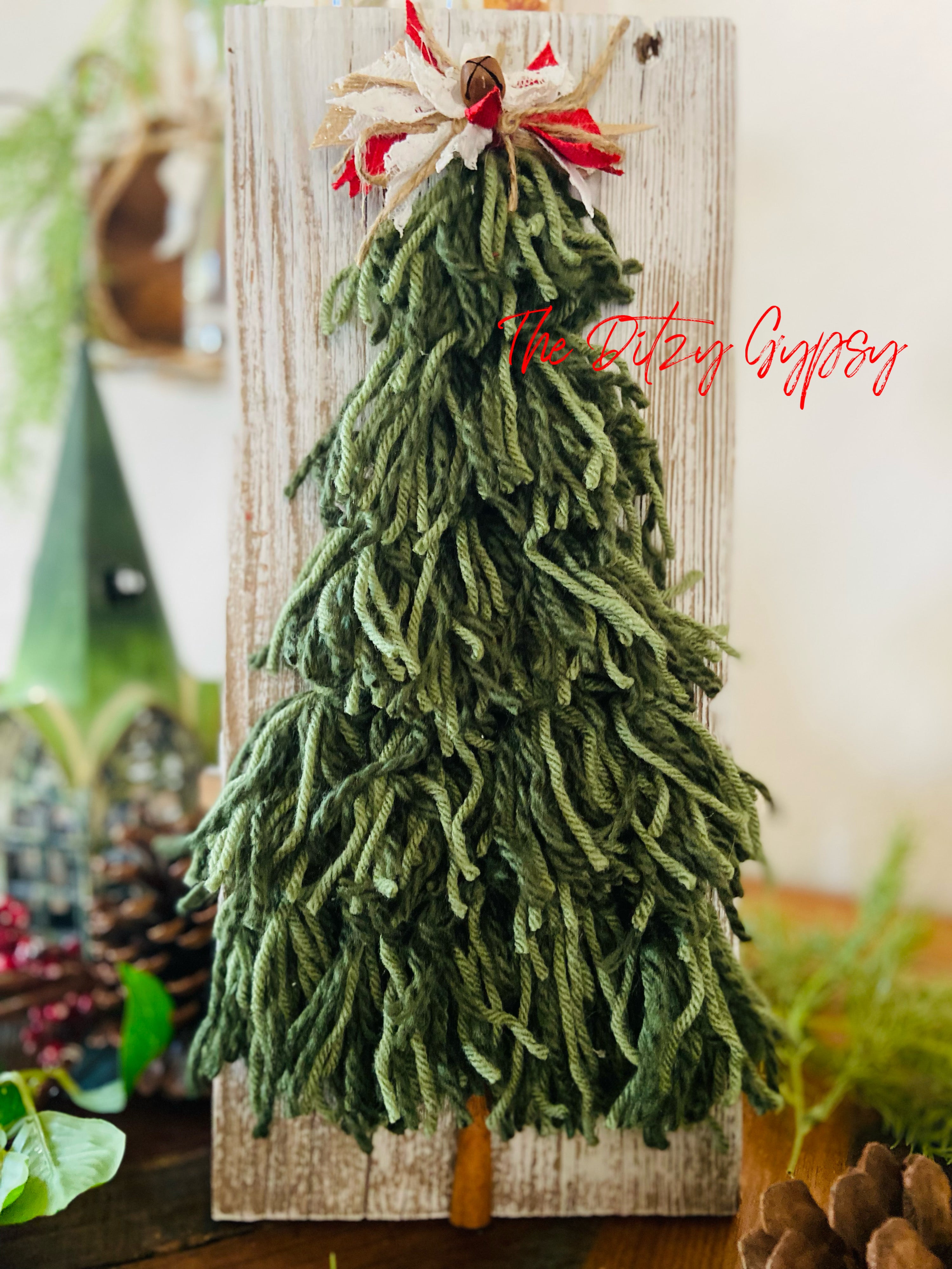 Tassel Tree on Barn Wood