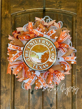Load image into Gallery viewer, Texas Collegiate Ribbon Wreath
