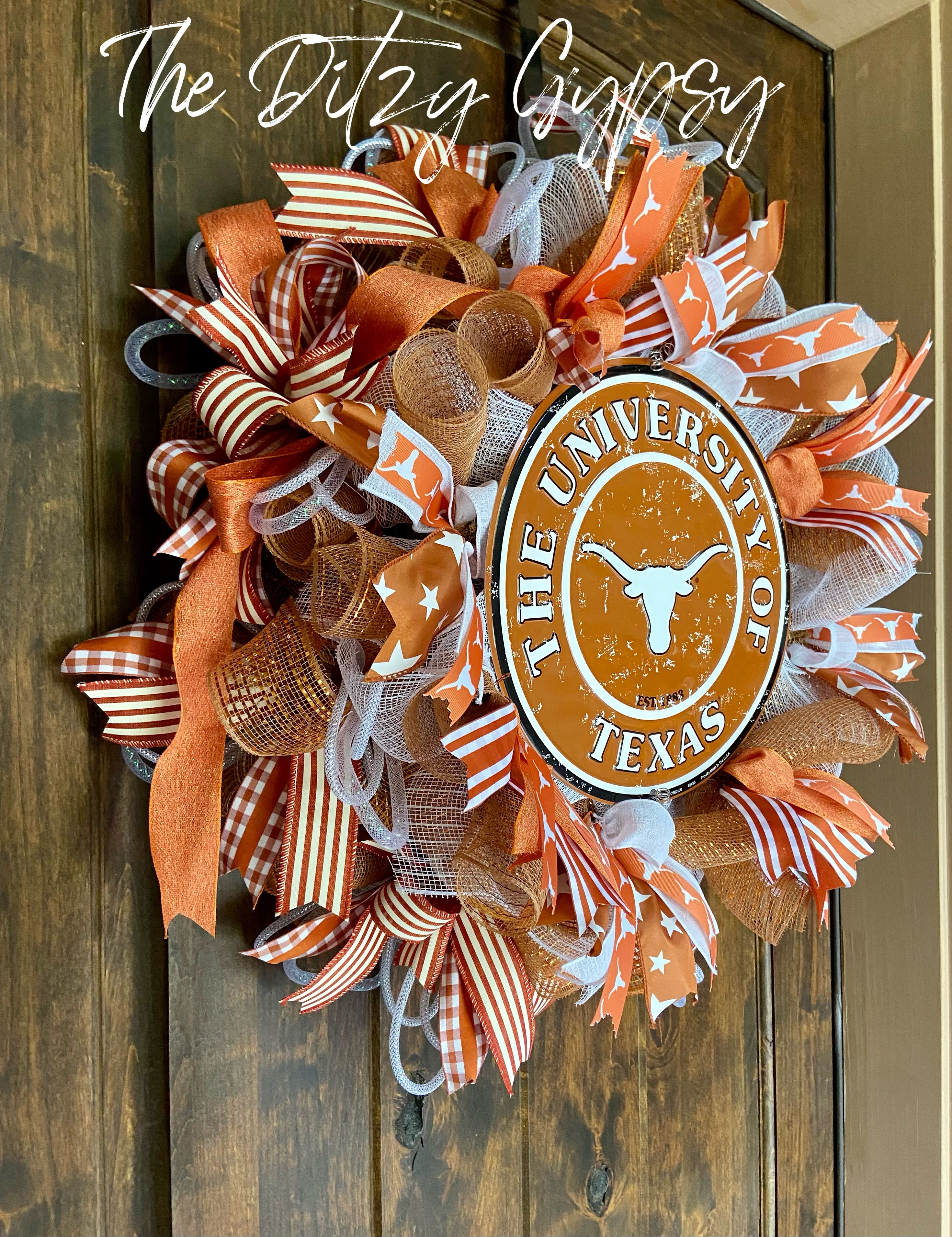 Made to Order Texas Ribbon Wreath