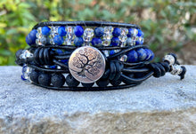 Load image into Gallery viewer, Custom Leather Triple-Wrap Bracelet
