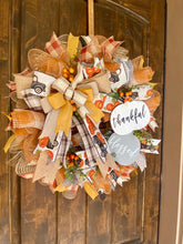 Load image into Gallery viewer, Fall Ribbon Wreath
