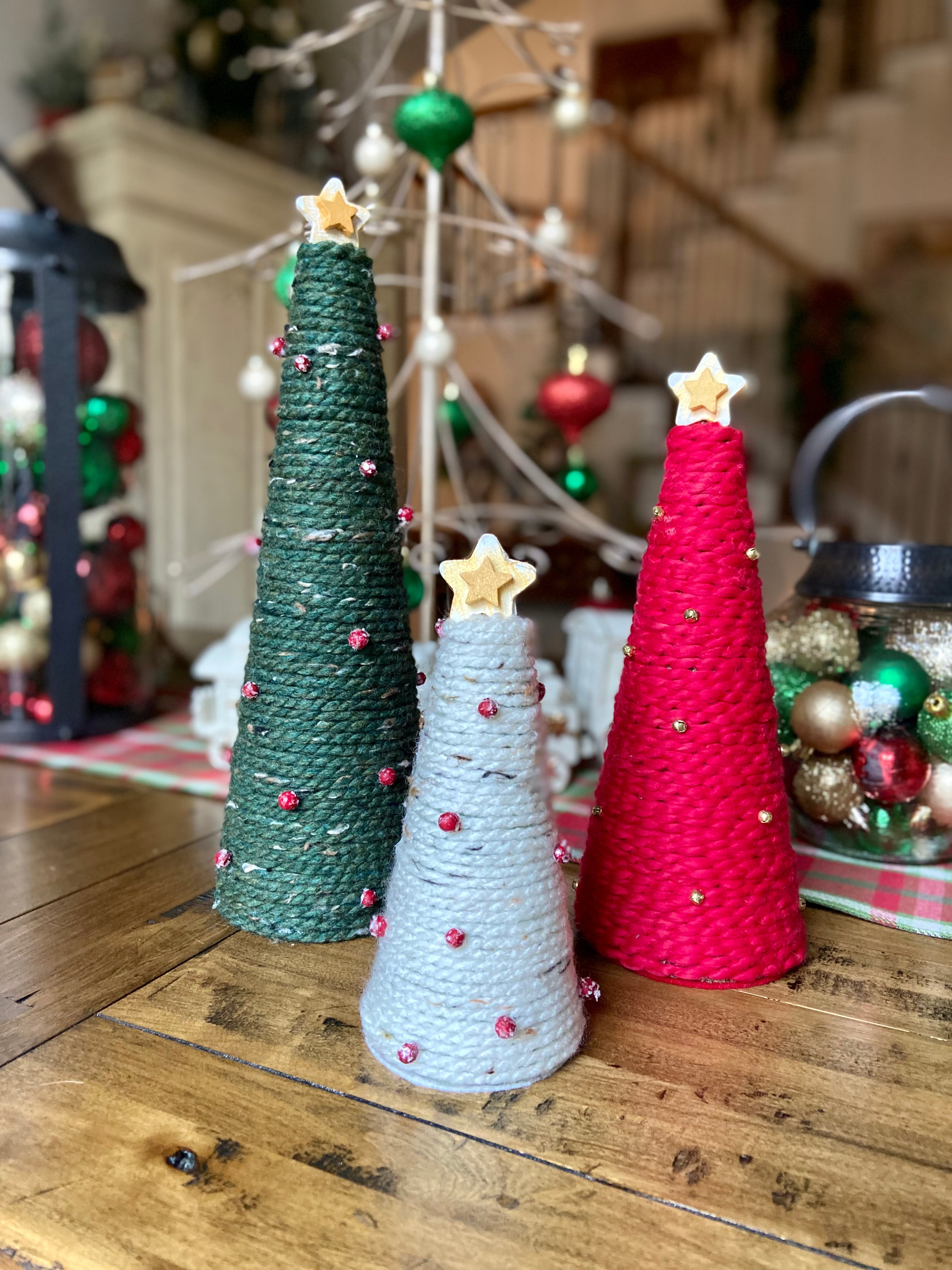 Yarn Christmas Trees