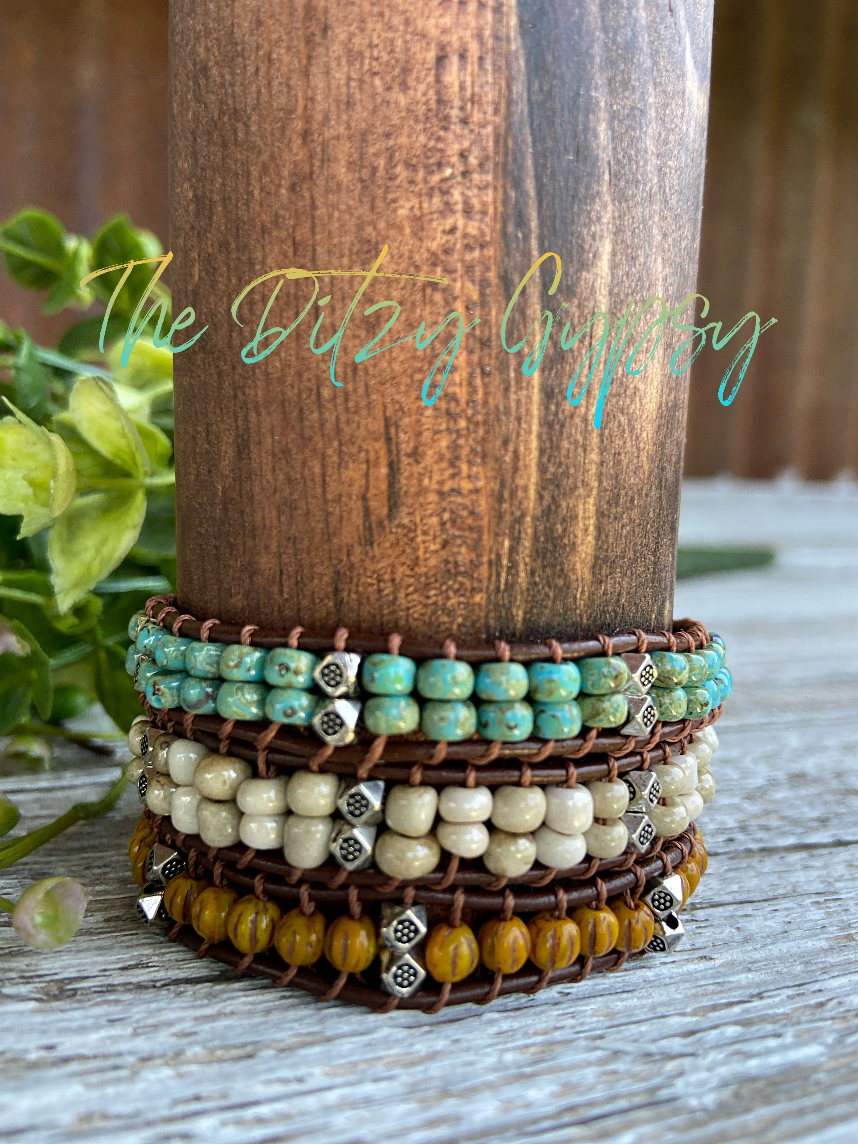 Custom Leather Triple-Wrap Bracelet