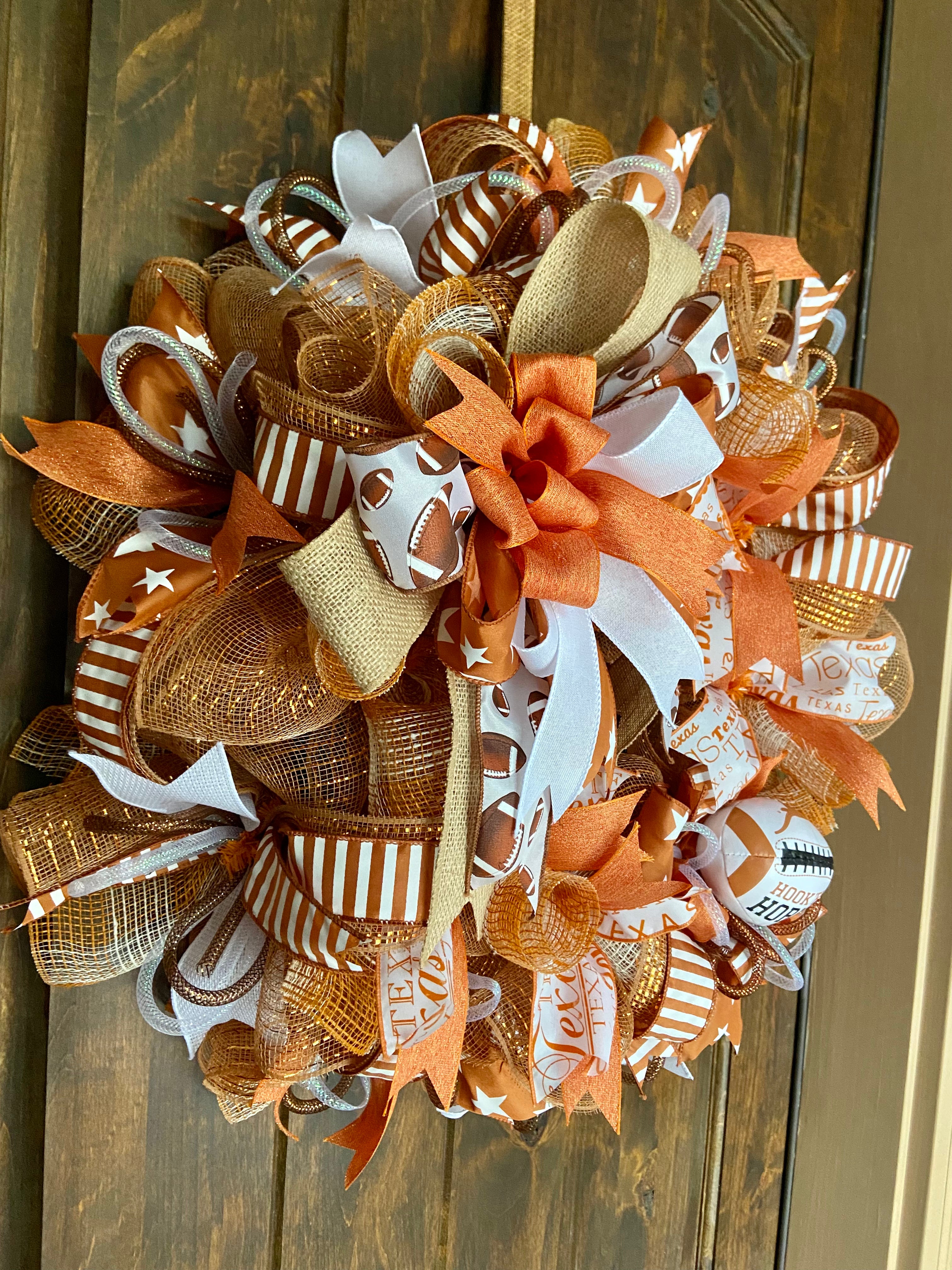 Made to Order Texas Ribbon Wreath